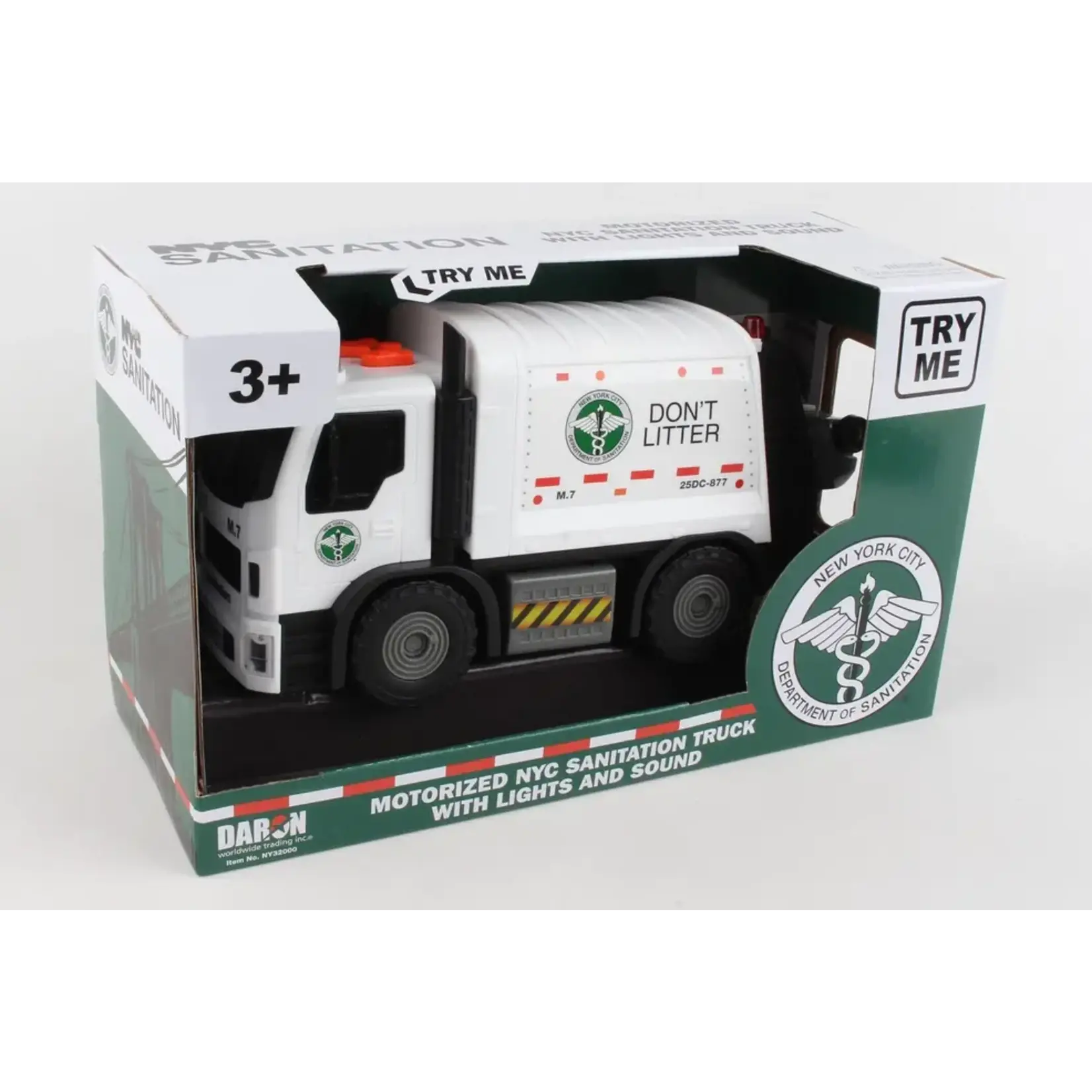 Daron Worldwide Trading NY Motorized Garbage Sanitation Truck