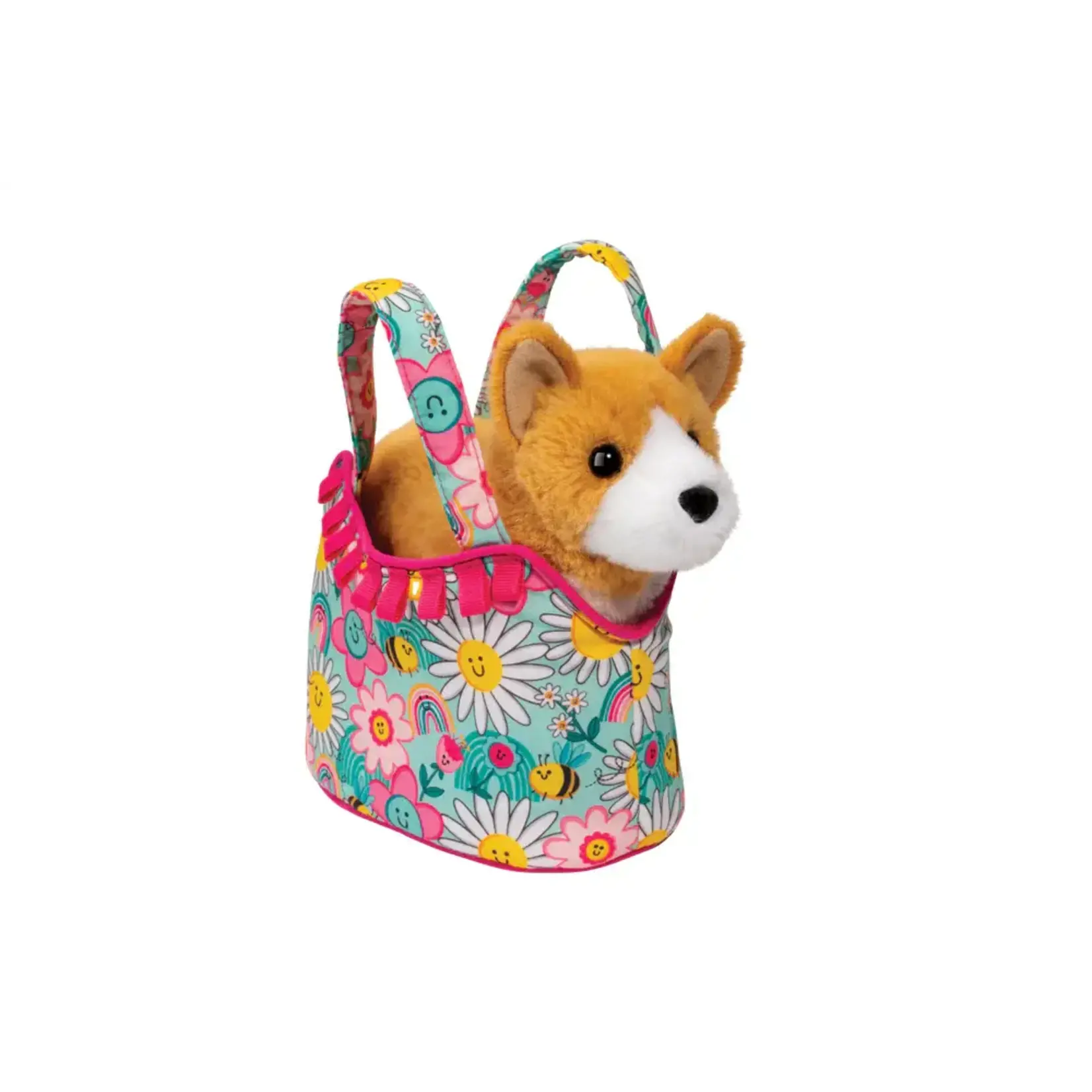 Douglas Toys Sunny Smiles Sassy Sak w Corgi Dog