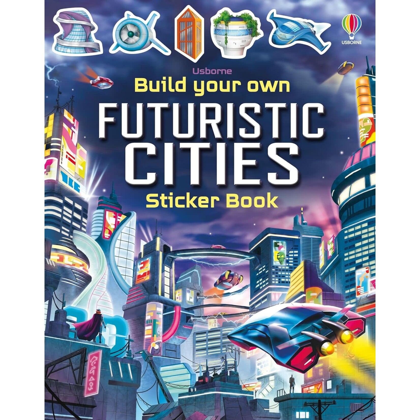 Usborne Build Your Own Futuristic Cities Sticker Book