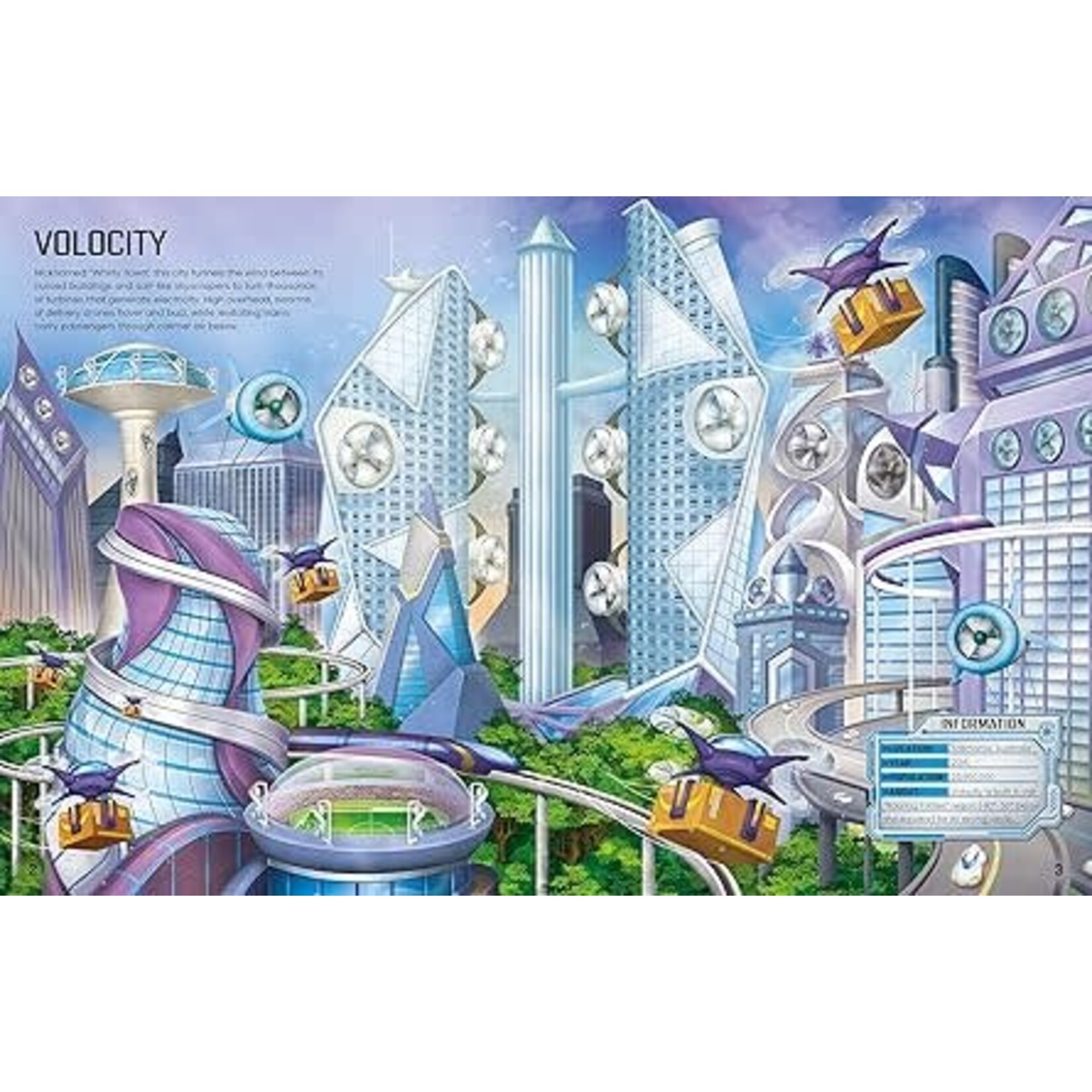 Usborne Build Your Own Futuristic Cities Sticker Book