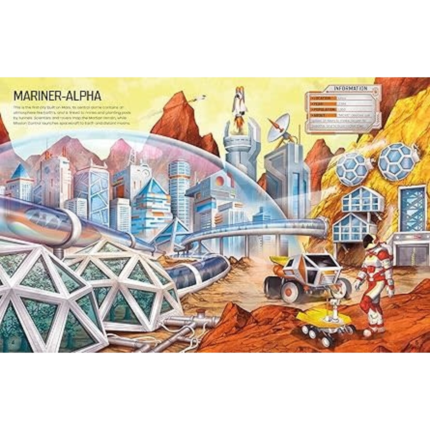 Usborne Build Your Own Futuristic Cities Sticker Book