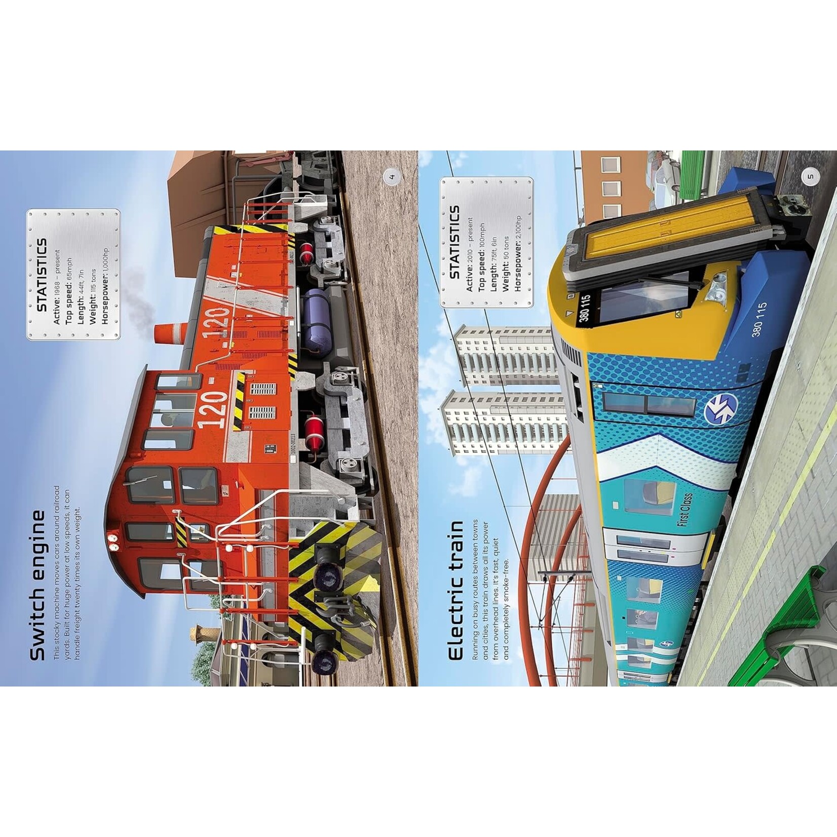 Usborne Build Your Own Trains Sticker Book