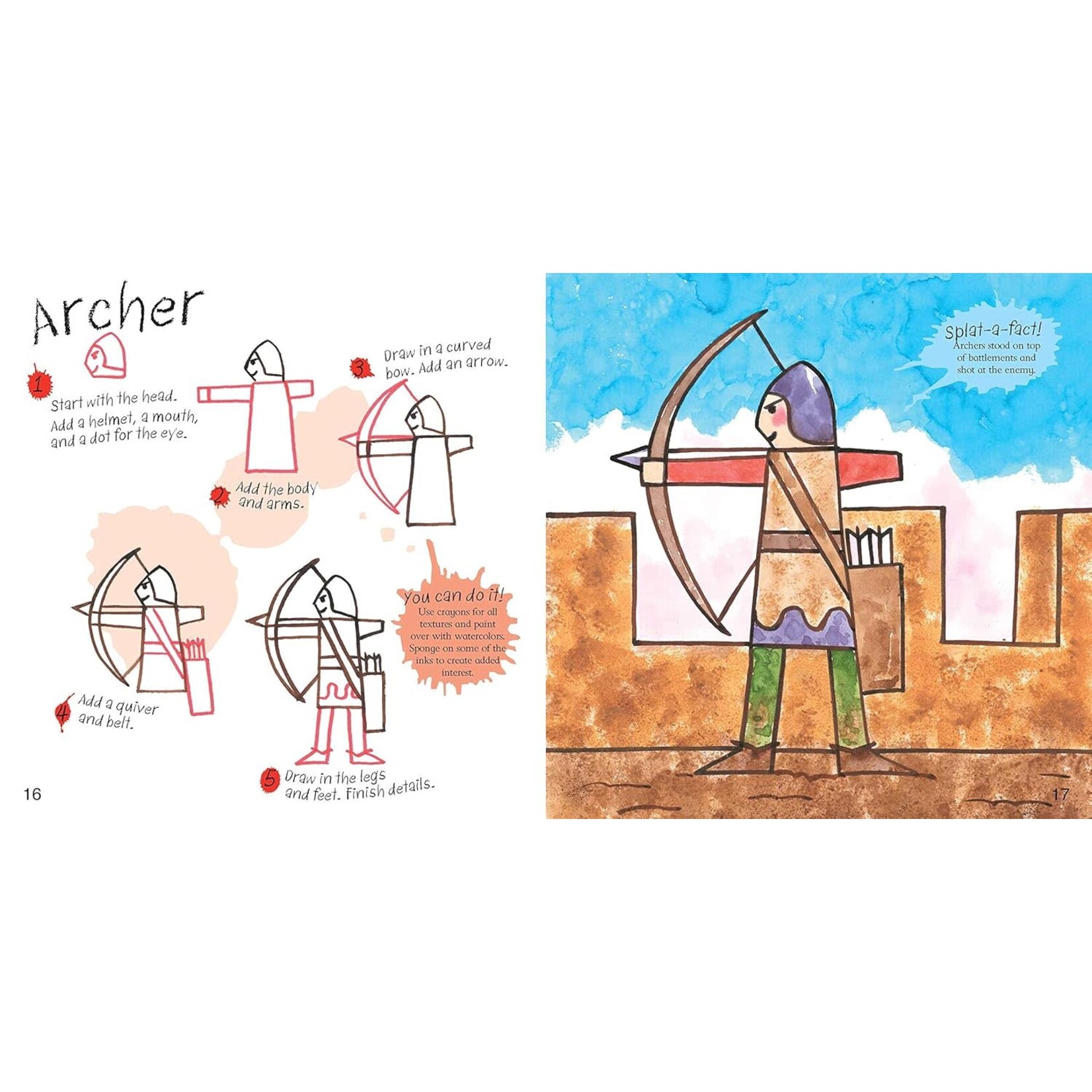 Simon and Schuster It's Fun to Draw Knights and Castles by Mark Bergin