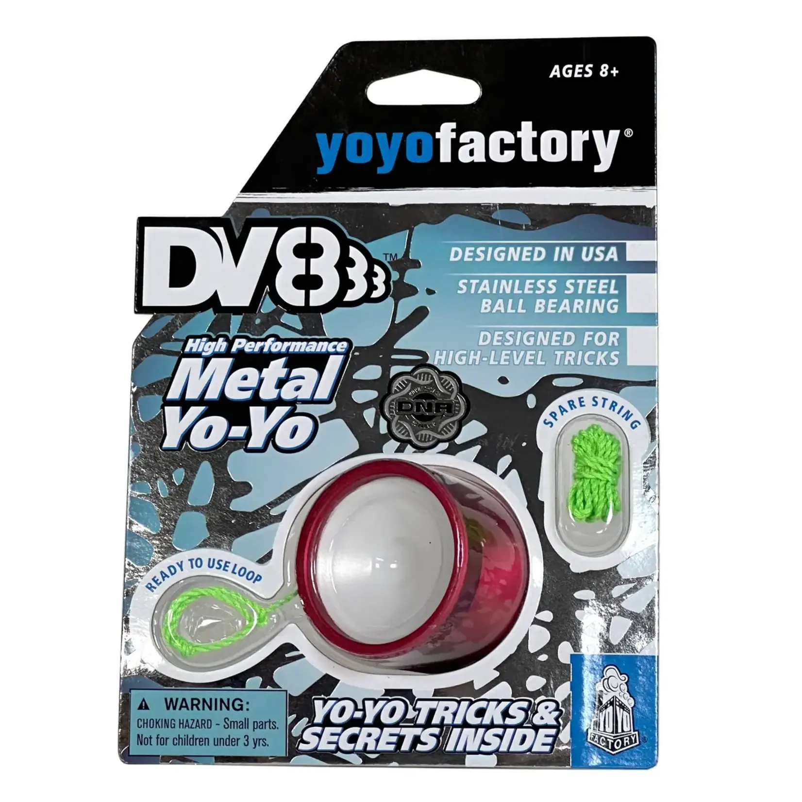 Yoyo Factory DV 888 Yoyo with Fingerspin Cap Red