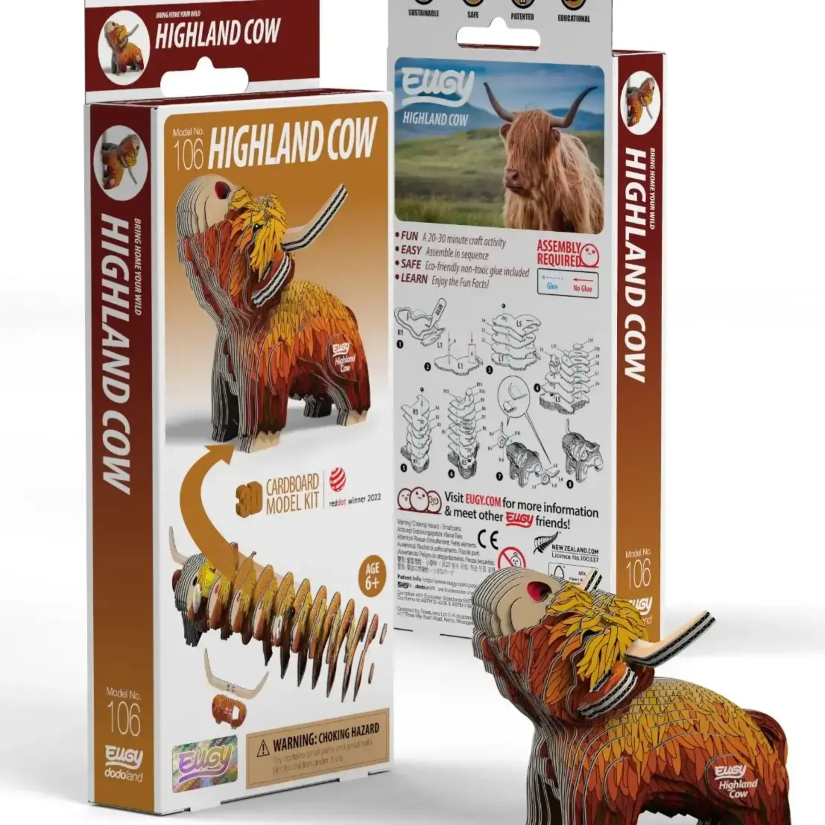 Safari Ltd Eugy - Highland Cow 3D Puzzle