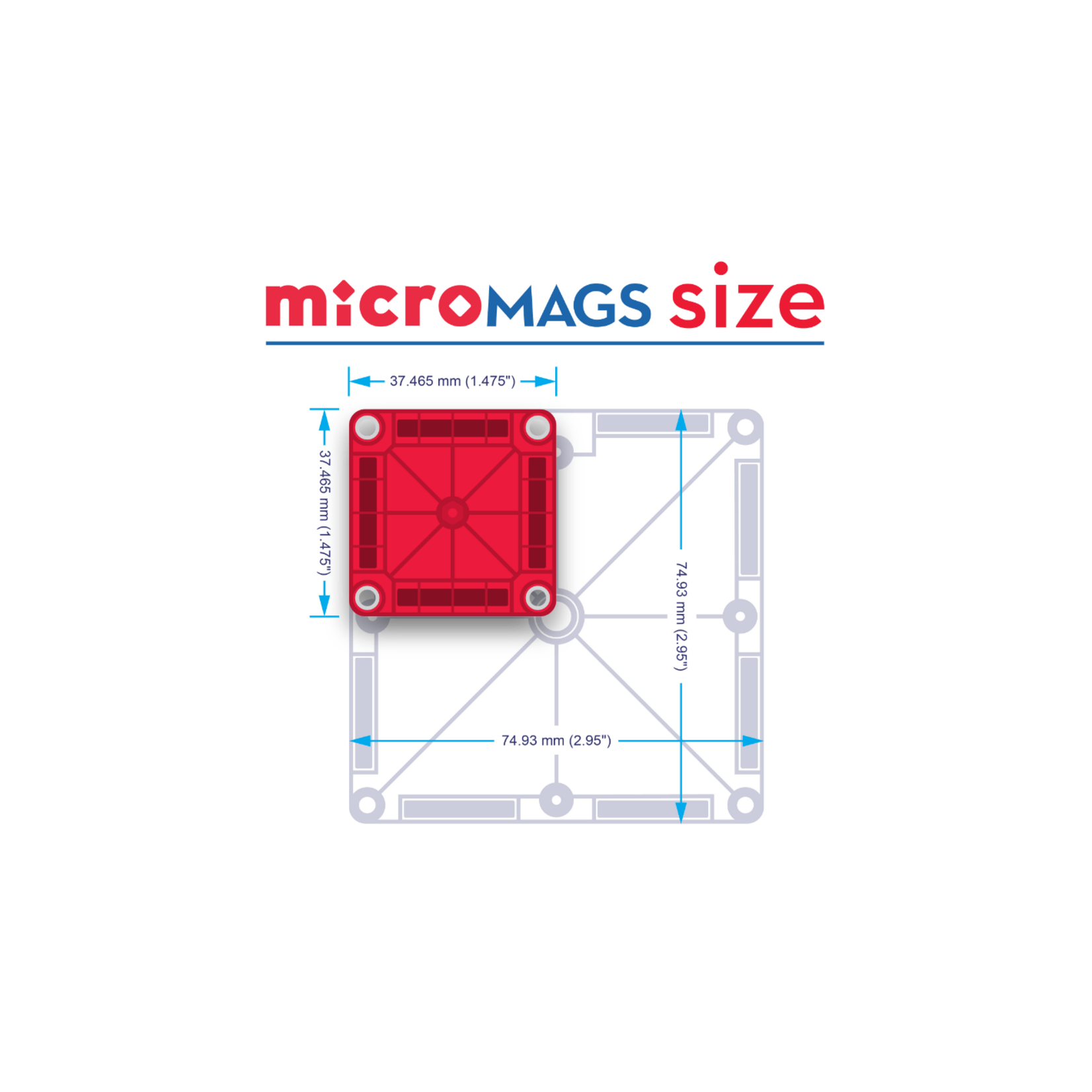 Magna-Tiles Magna-Tiles MicroMAGS 26-Piece Travel Set