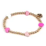 CHARM IT! CHARM IT! Gold Pink Heart Bracelet