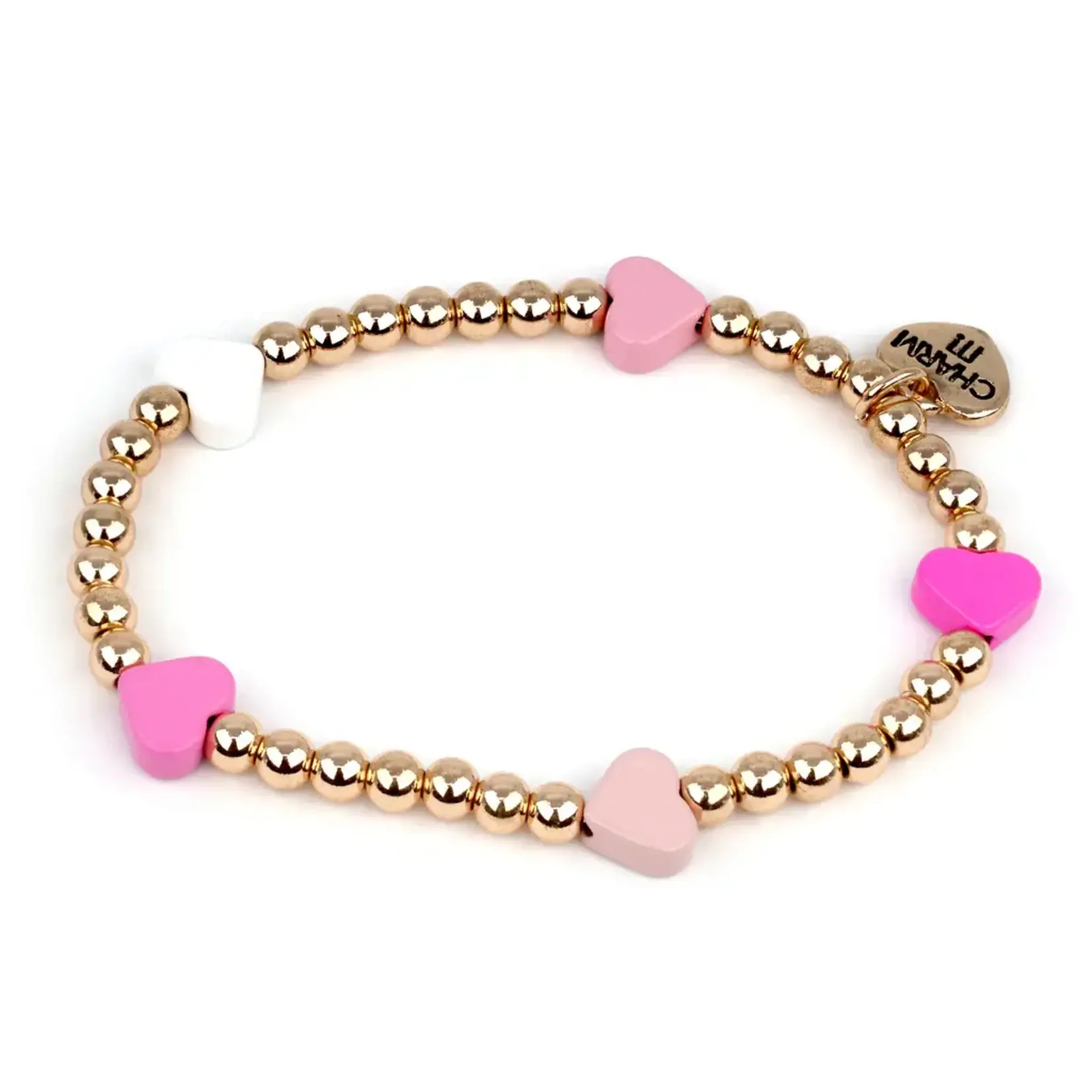 CHARM IT! CHARM IT! Gold Pink Heart Bracelet