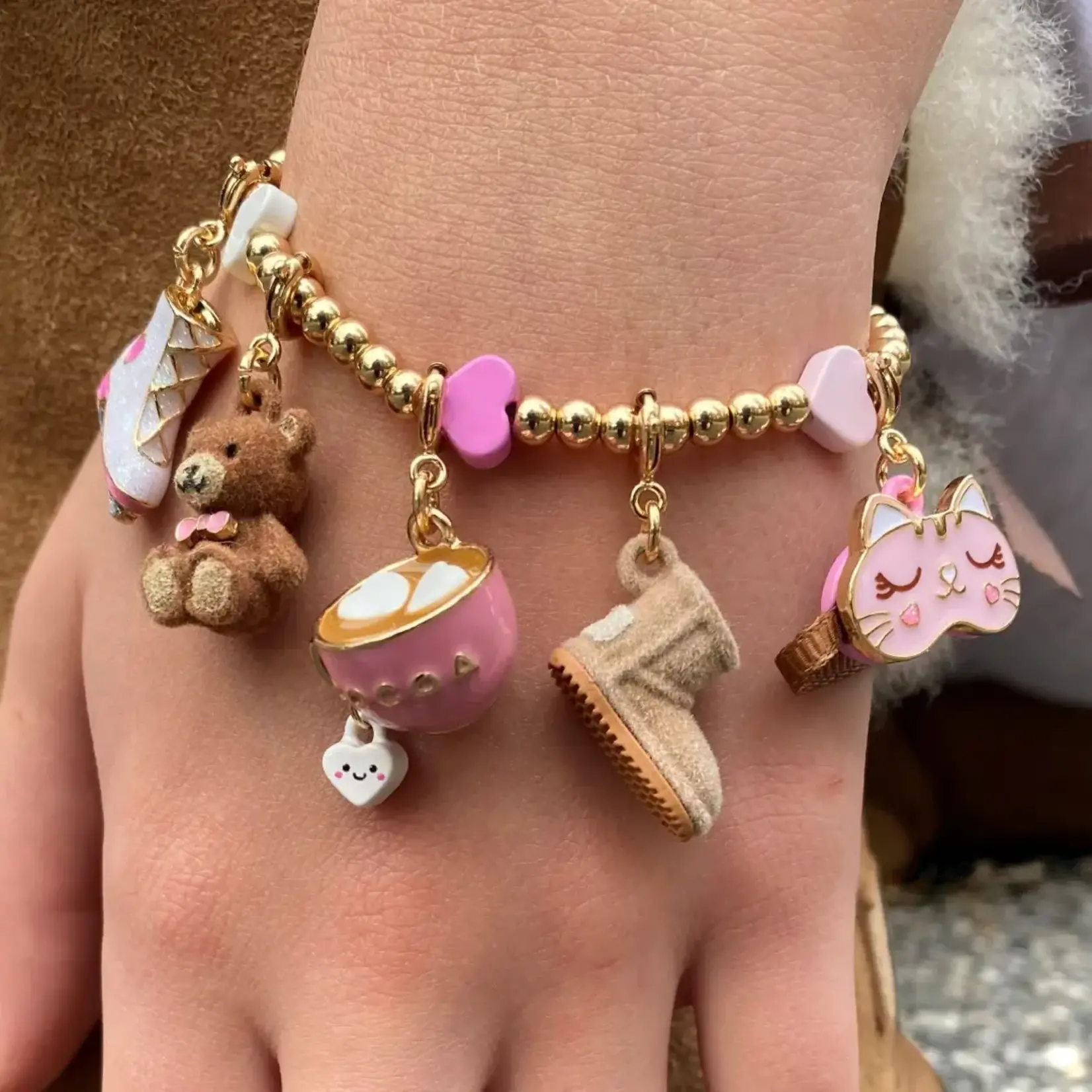CHARM IT! CHARM IT! Gold Pink Heart Bracelet