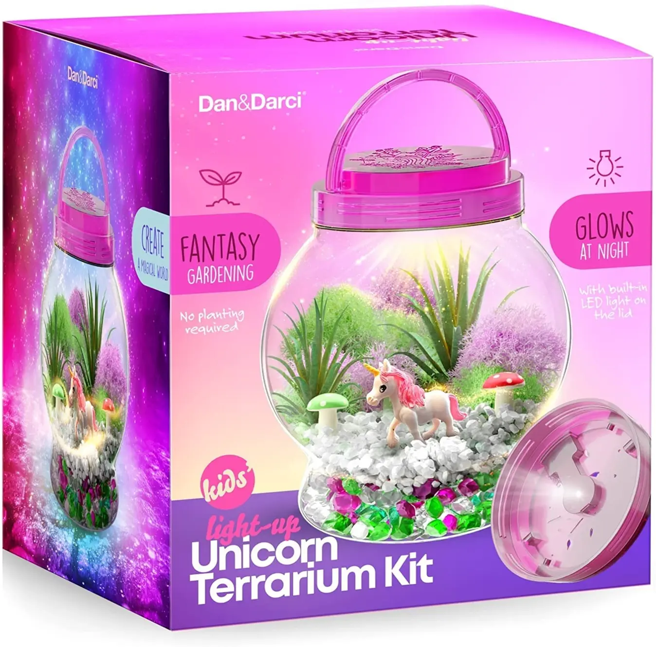 Light Up Pretend Terrarium Kit - Pink Unicorn