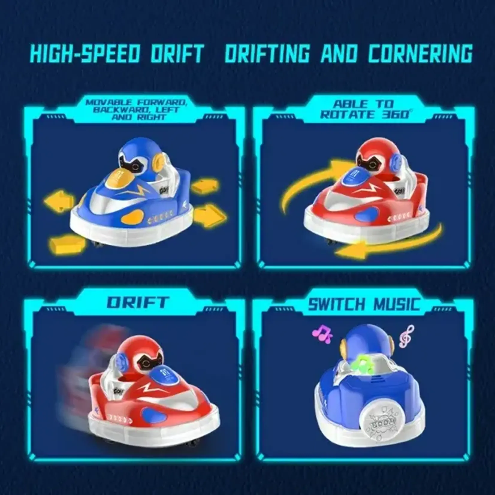 Odyssey Toys Glow Crasherz Bumper Cars