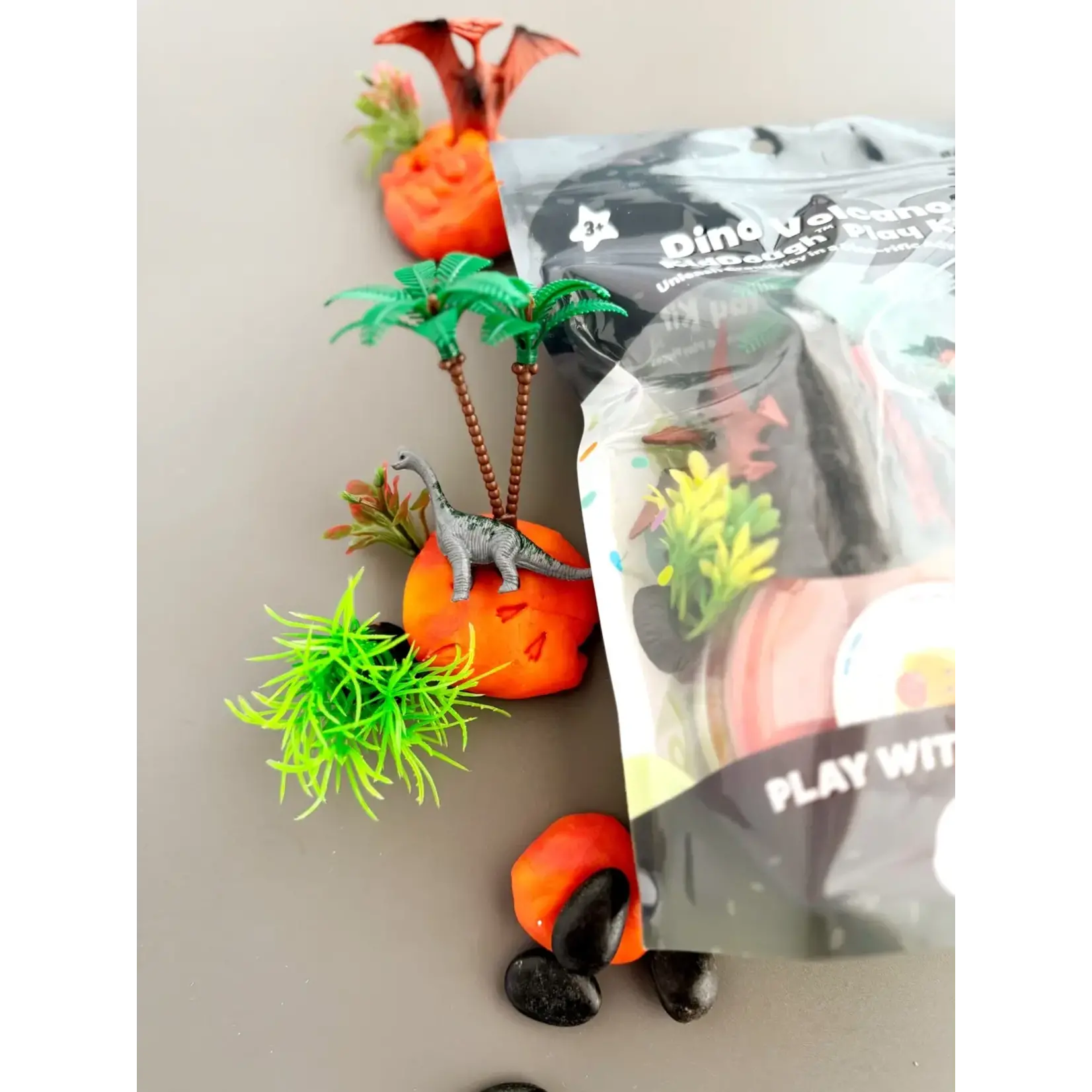 Earth Grown KidDoughs Dino Volcano KidDough Play Kit