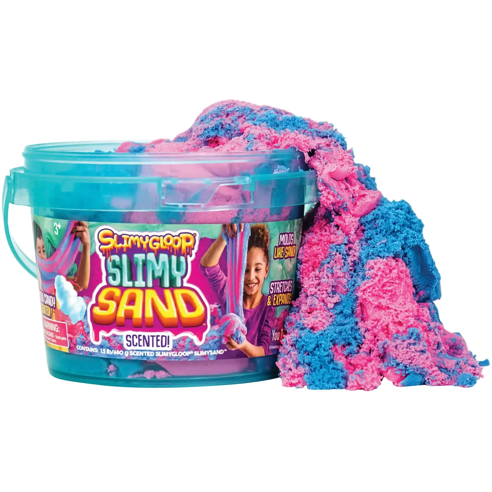 US Toy Slimygloop Sand Bucket Cotton Candy Scent