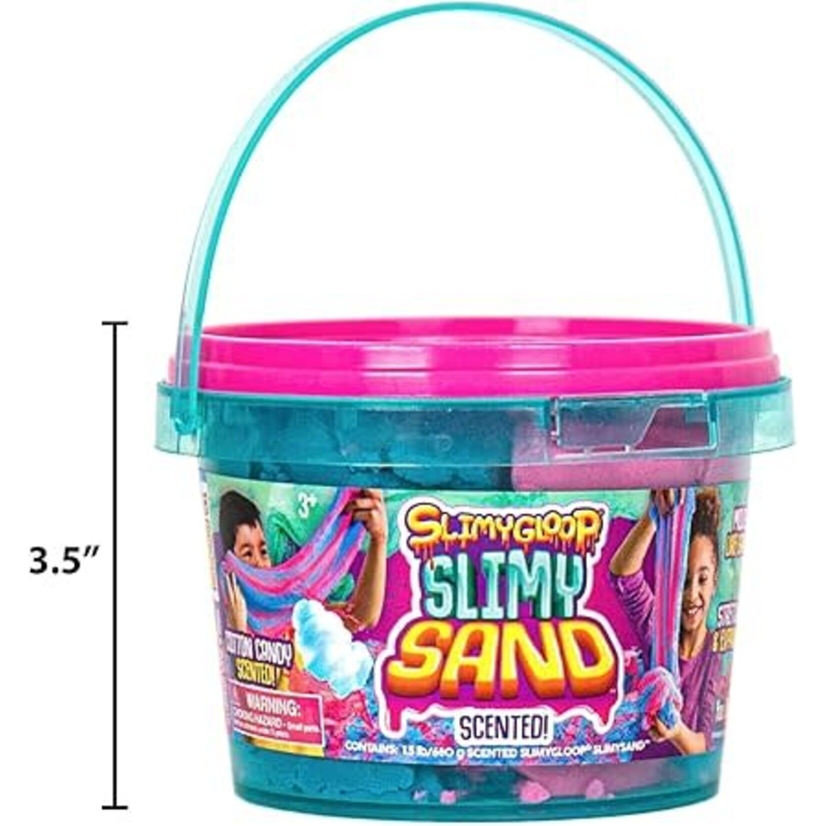 US Toy Slimygloop Sand Bucket Cotton Candy Scent