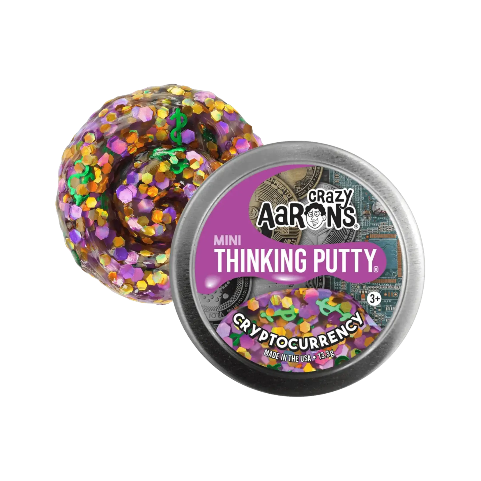 Crazy Aaron's Thinking Putty 2" Mini Putty Tin Cryptocurrency