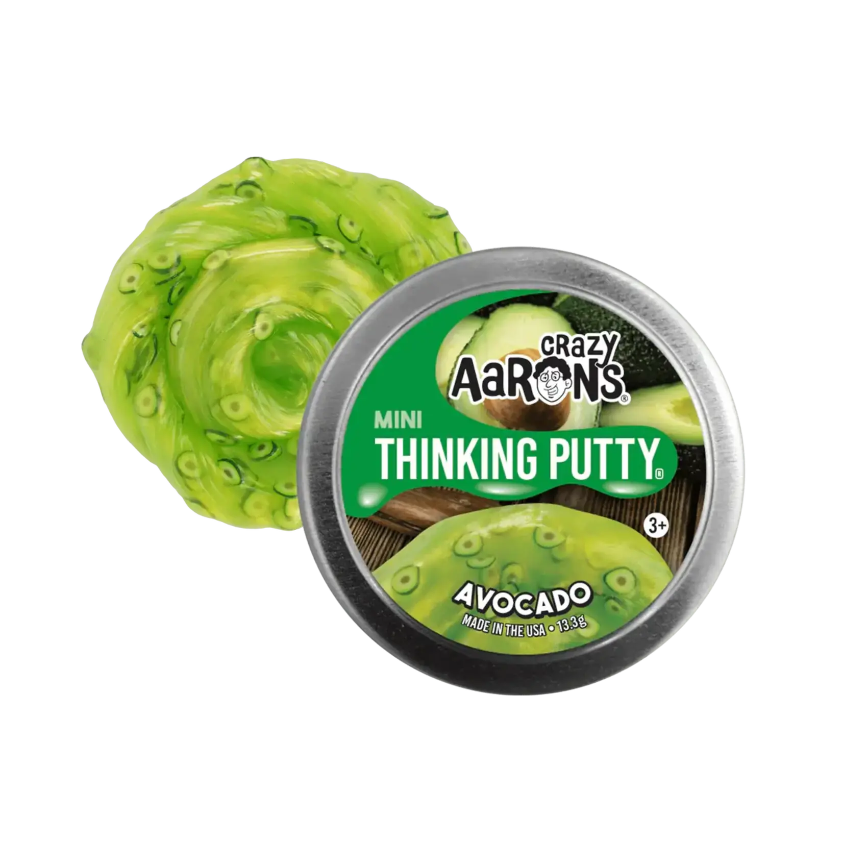 Crazy Aaron's Thinking Putty 2" Mini Putty Tin Avocado