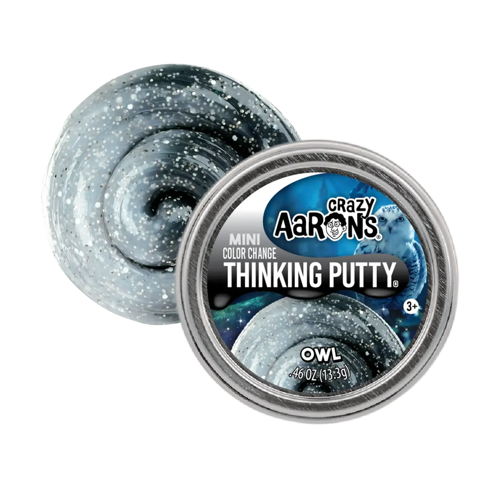Crazy Aaron's Thinking Putty 2" Mini Putty Tin Owl