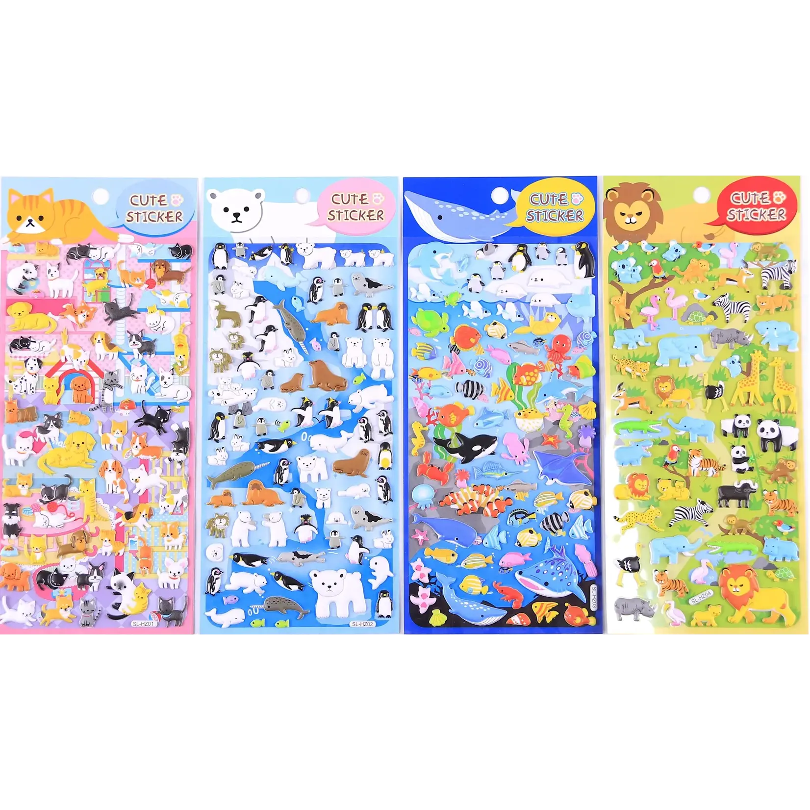 Assorted Puffy Stickers (Single Sheet)