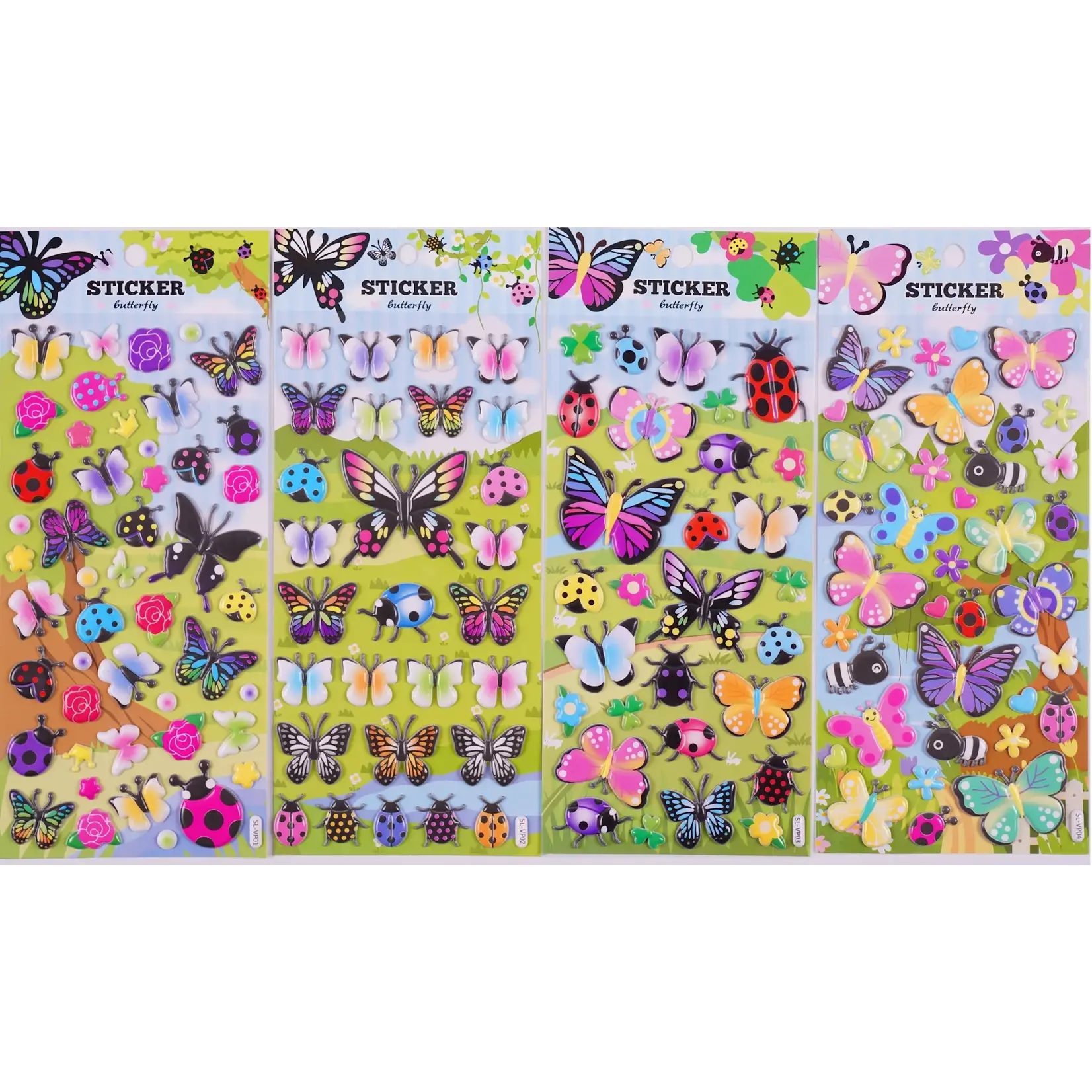 Assorted Puffy Stickers (Single Sheet)