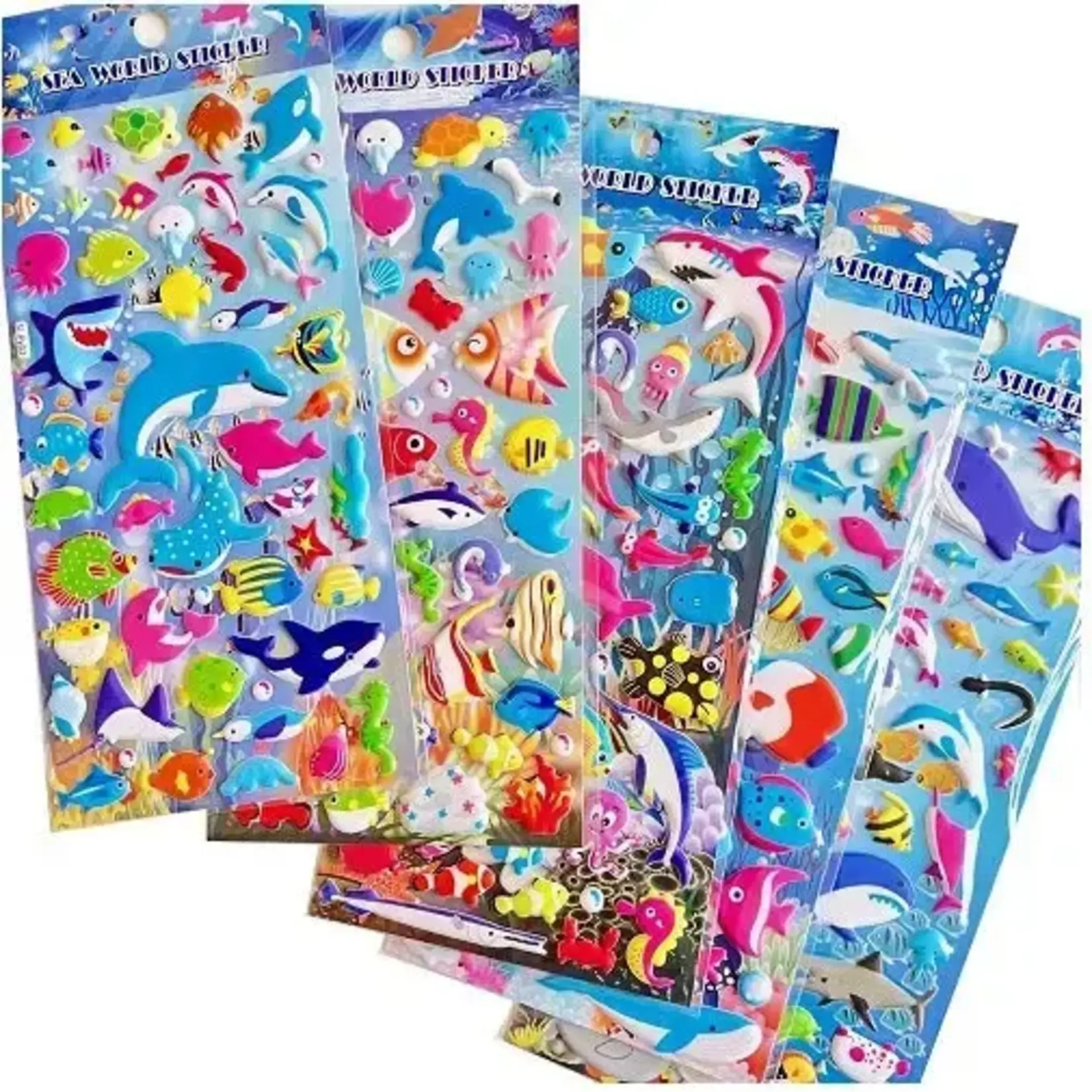 Assorted Puffy Stickers (Single Sheet)