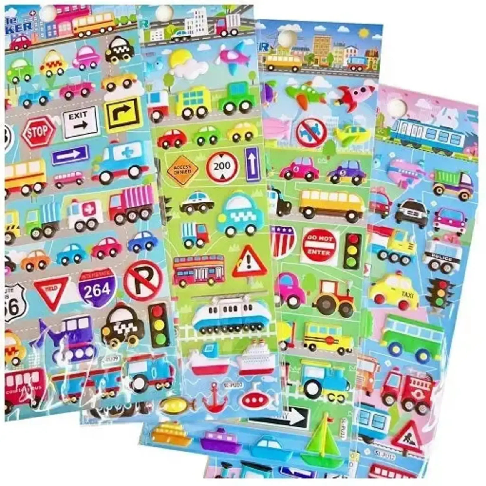 Assorted Puffy Stickers (Single Sheet)