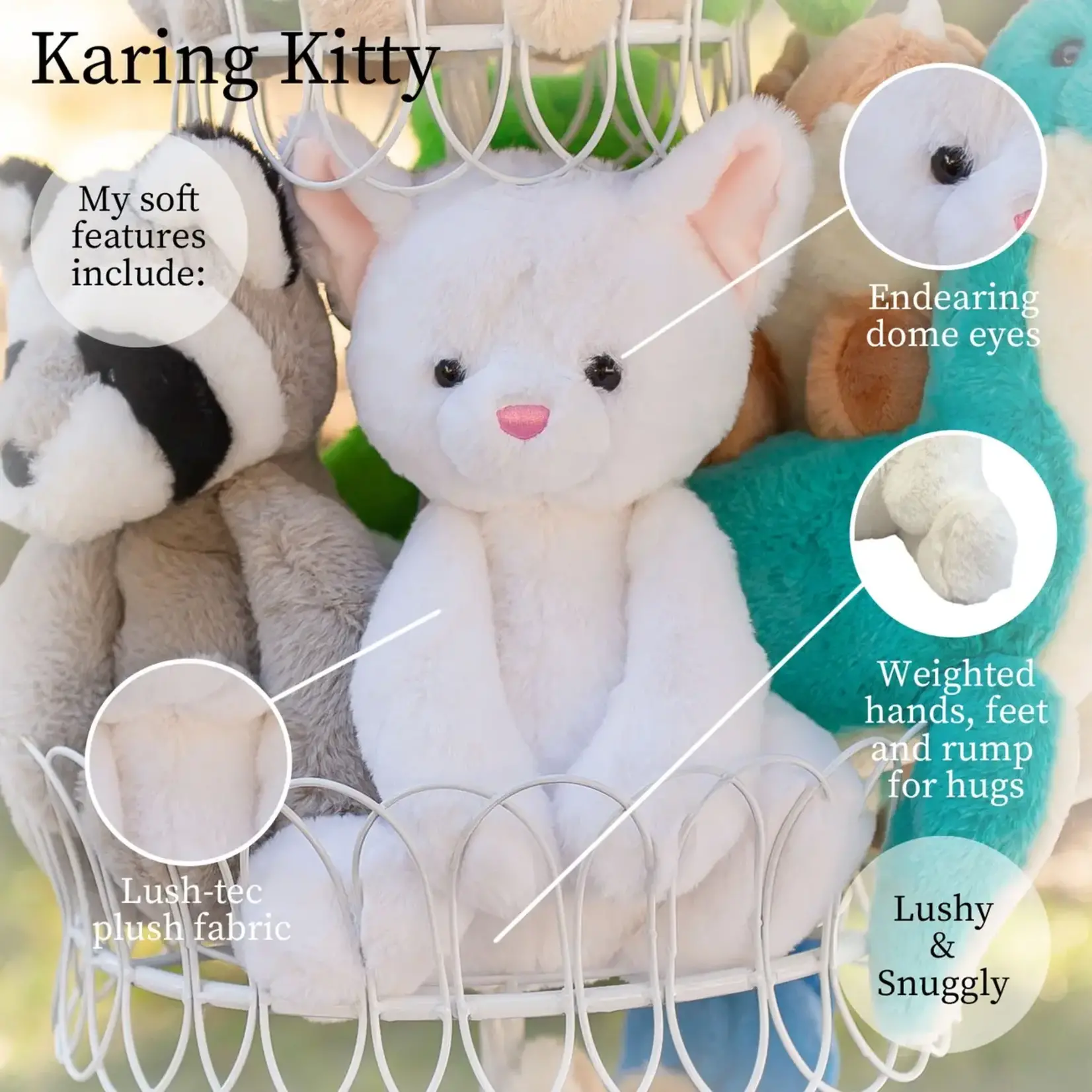 Beverly Hills Teddy Bear Company World's Softest Plush White Kitten