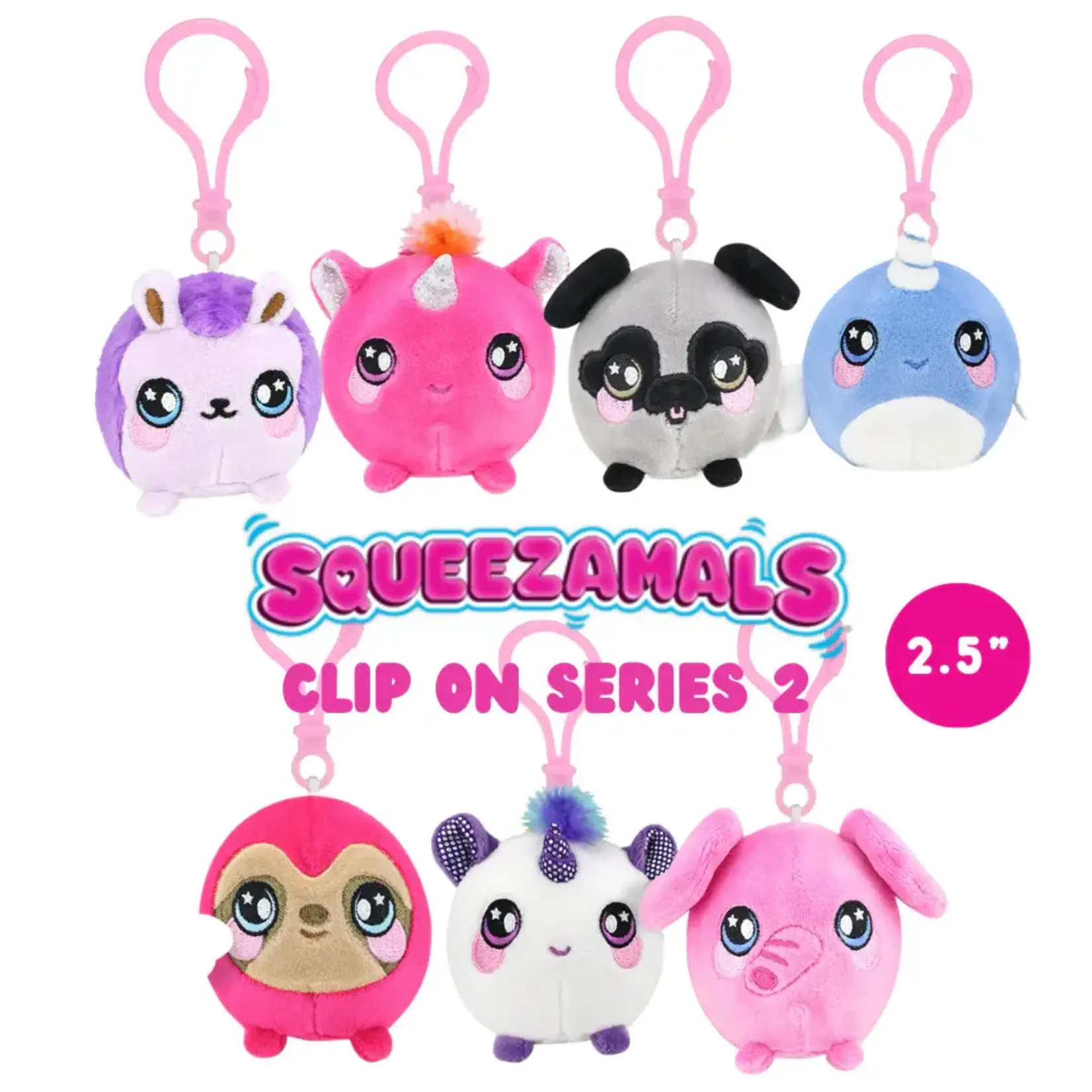 Beverly Hills Teddy Bear Company Squeezamals Clip On Series 2