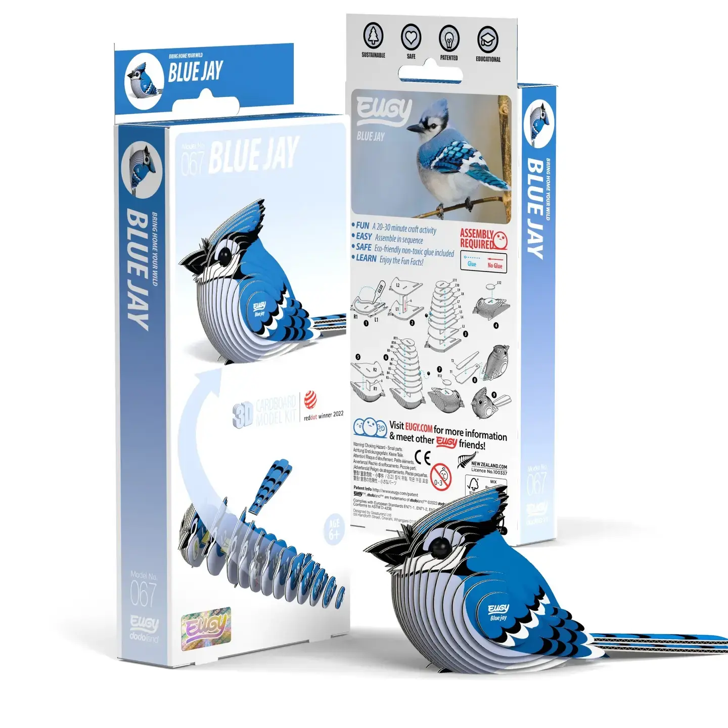 Eugy - Blue Jay 3D Puzzle