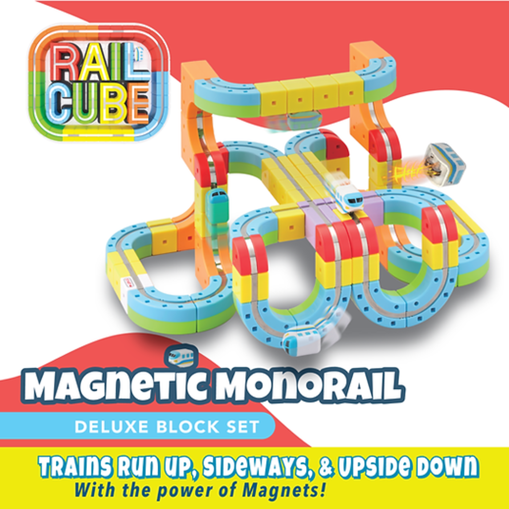 Meekins Corporation Rail Cube Magnetic Monorail Deluxe Set 66 Pieces