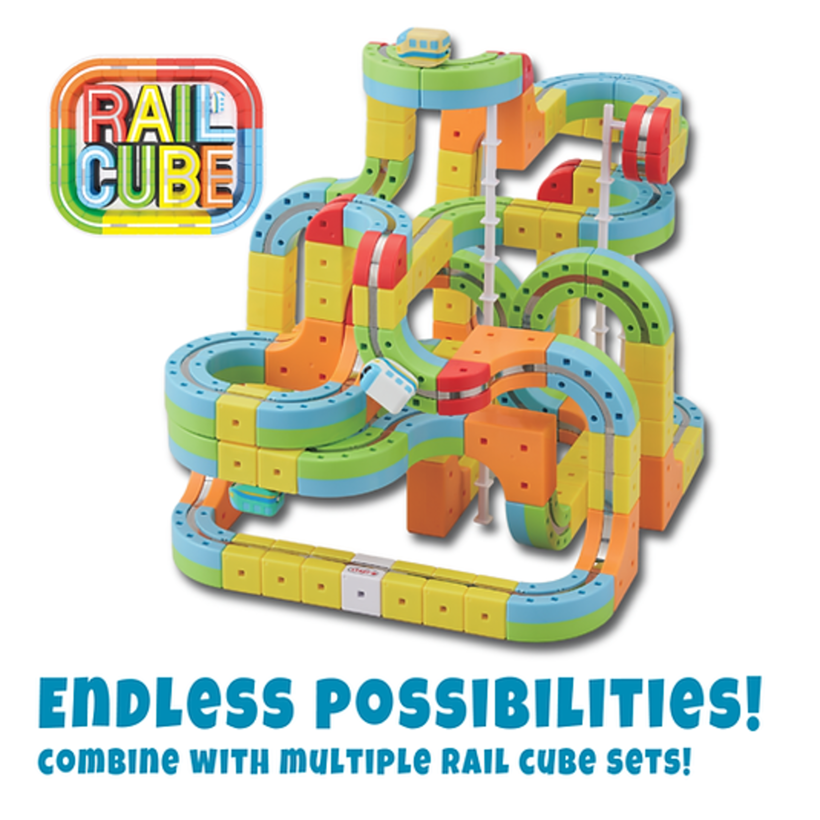 Meekins Corporation Rail Cube Magnetic Monorail Deluxe Set 66 Pieces
