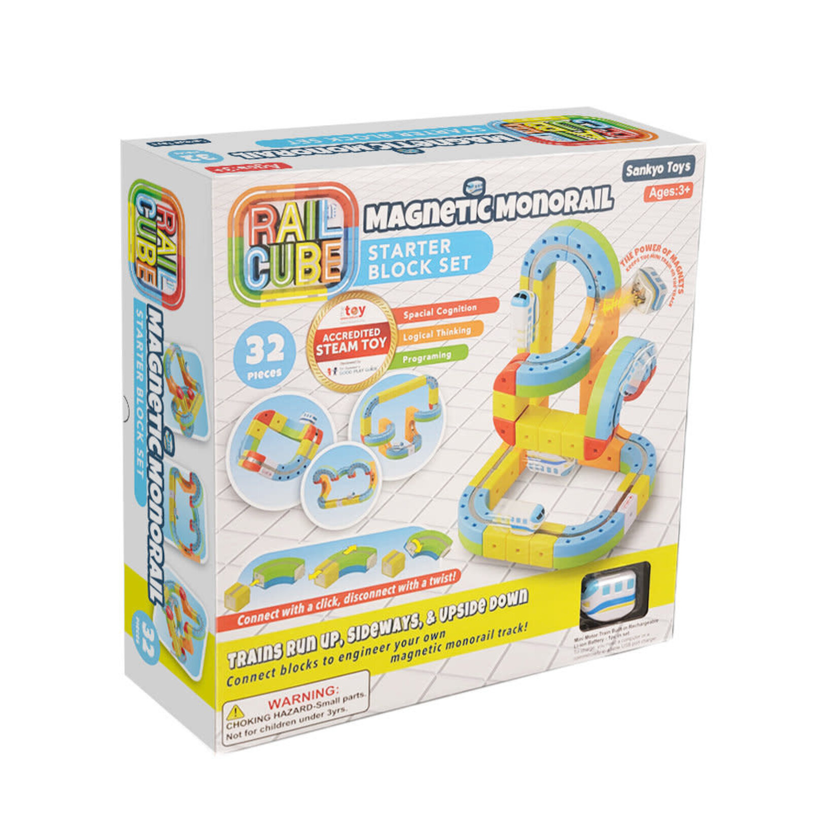 Meekins Corporation Rail Cube Magnetic Starter Set 32 Pieces