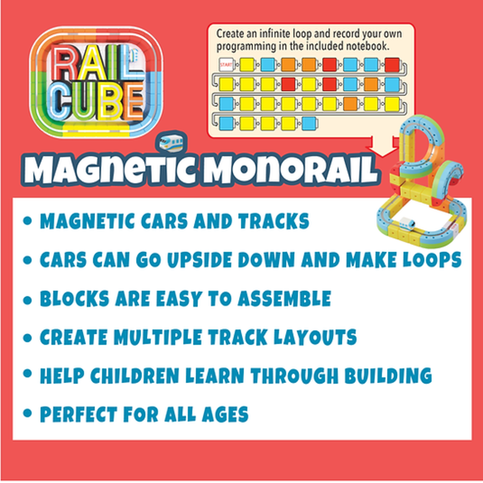 Meekins Corporation Rail Cube Magnetic Starter Set 32 Pieces