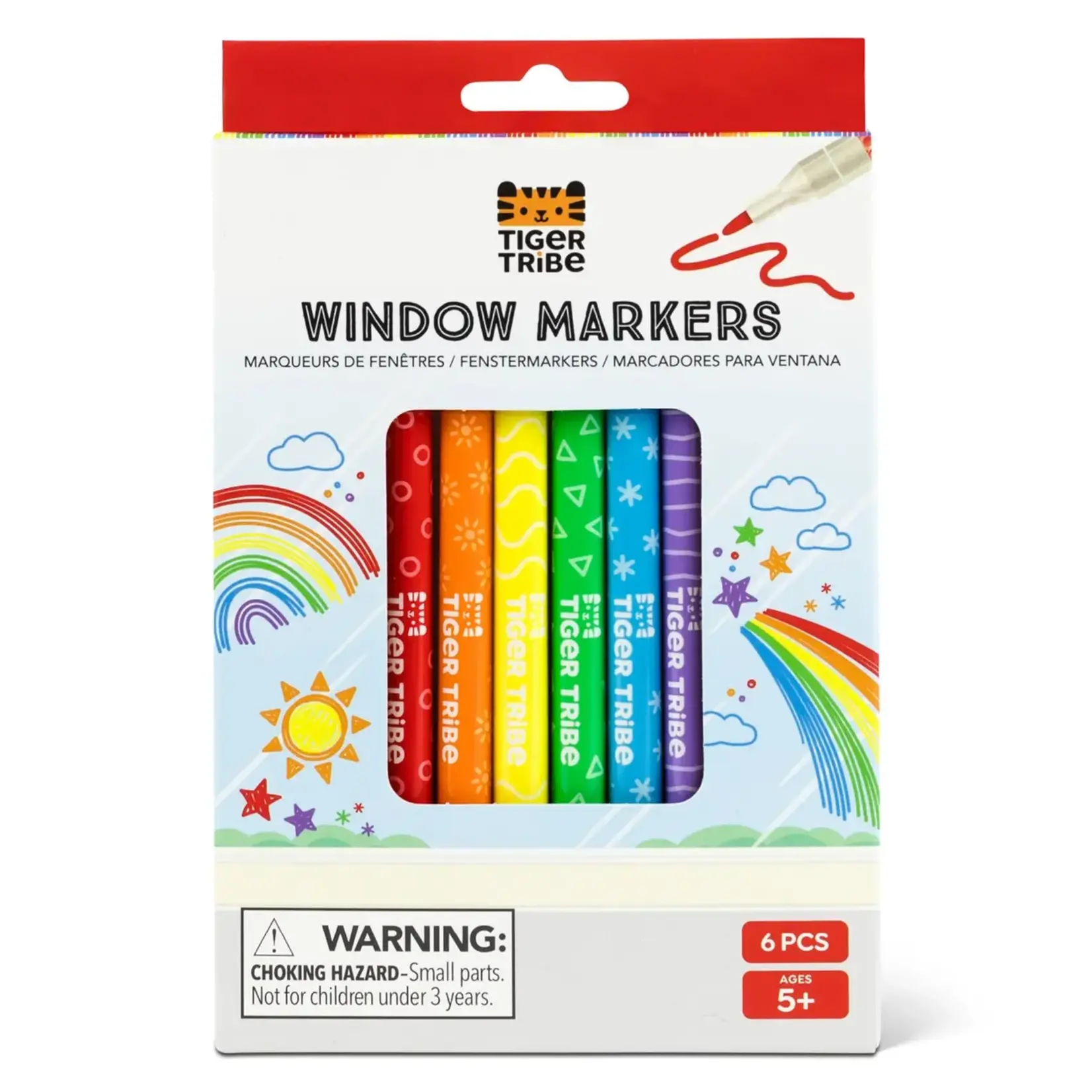 Tiger Tribe Window Markers 6 Pack