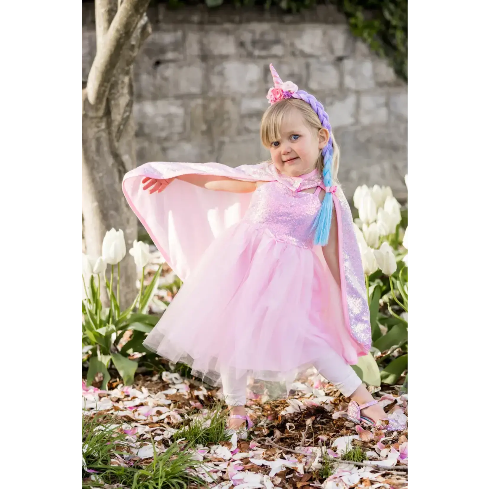 Great Pretenders Pink Sequins Cape - Size 5-6