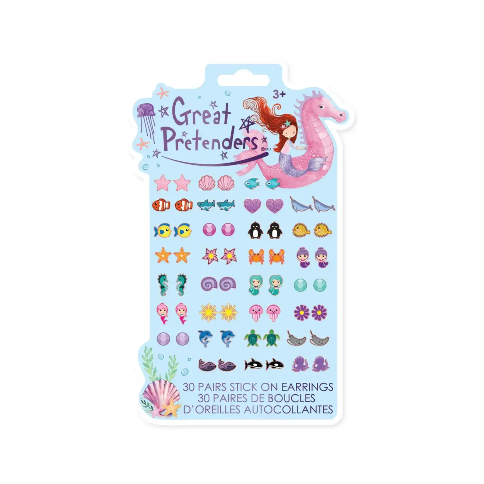 Great Pretenders Mermaid Sticker Earrings, 30 pairs