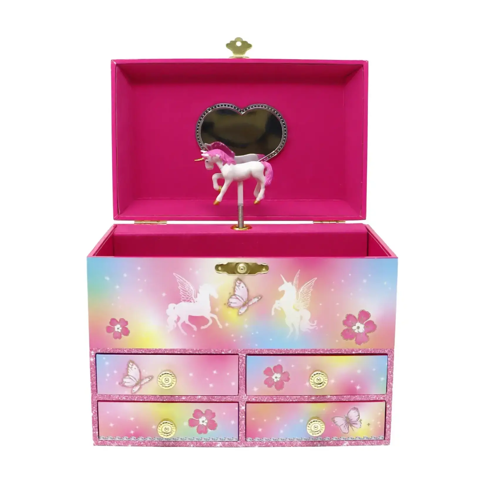 Pink Poppy Dreamland Unicorn Musical Jewelry Box - Medium