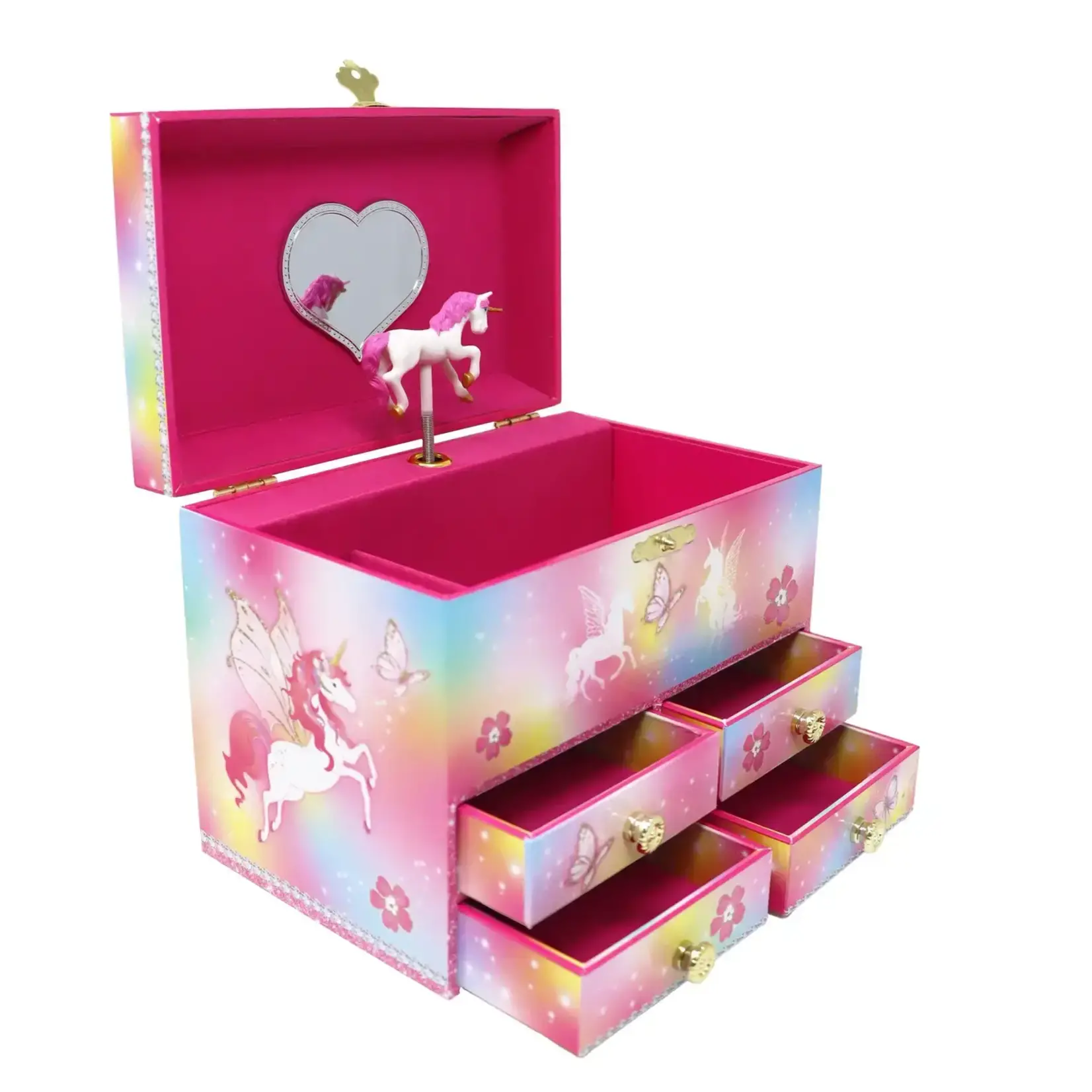 Pink Poppy Dreamland Unicorn Musical Jewelry Box - Medium