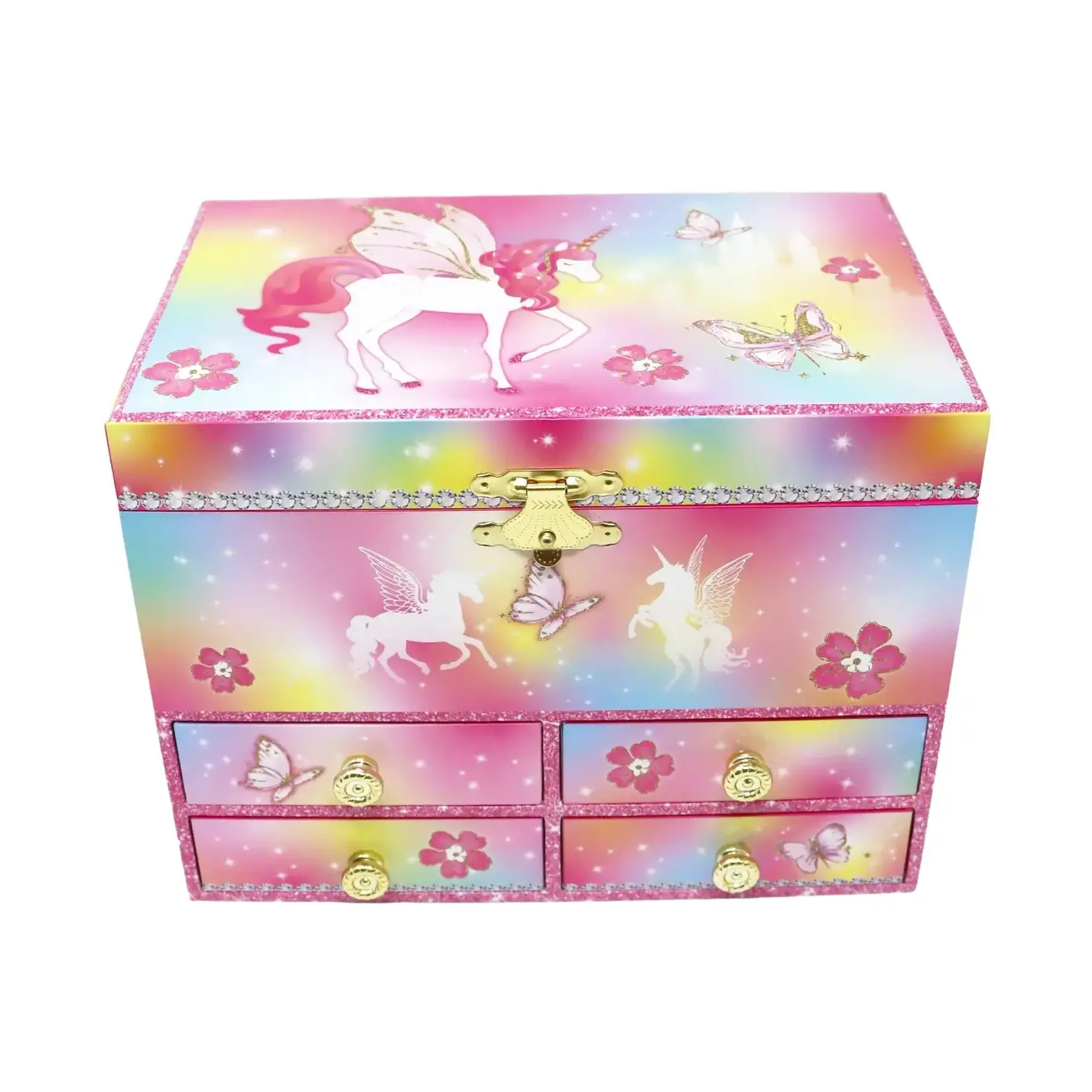 Pink Poppy Dreamland Unicorn Musical Jewelry Box - Medium