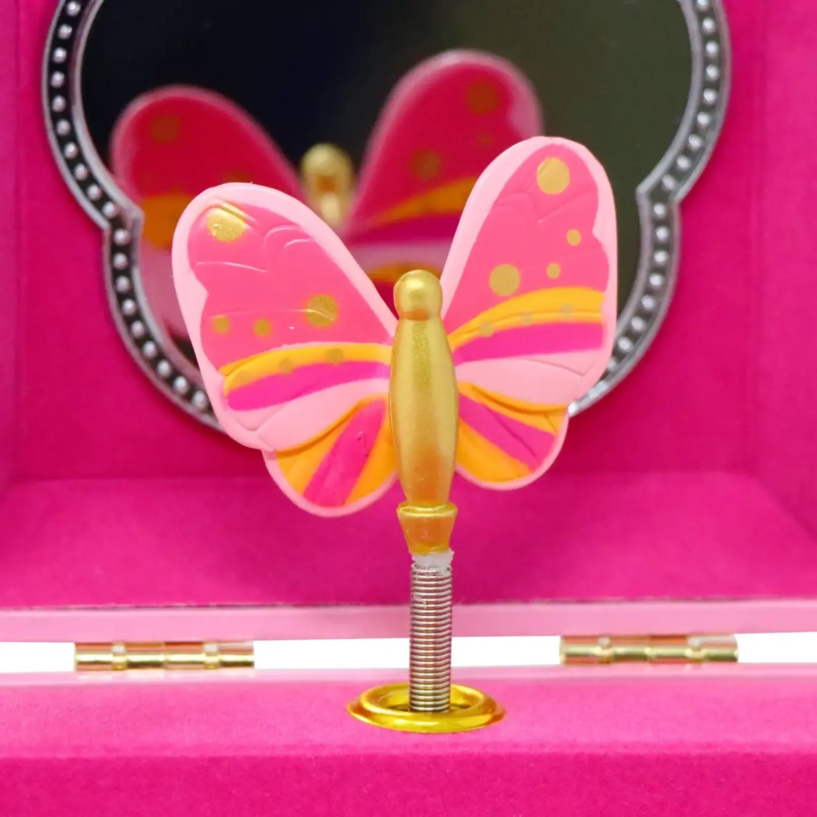 Pink Poppy Fairy Butterfly Friends Musical Jewelry Box - Small