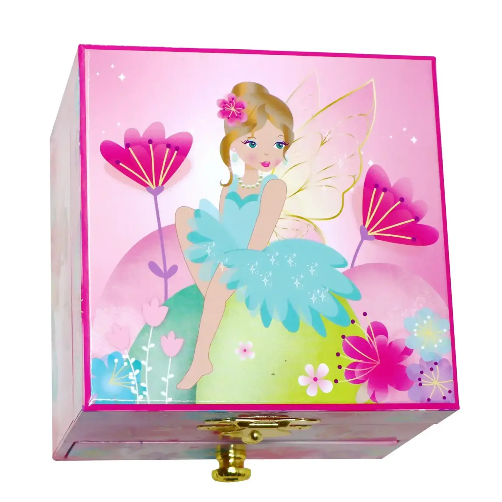 Pink Poppy Fairy Butterfly Friends Musical Jewelry Box - Small