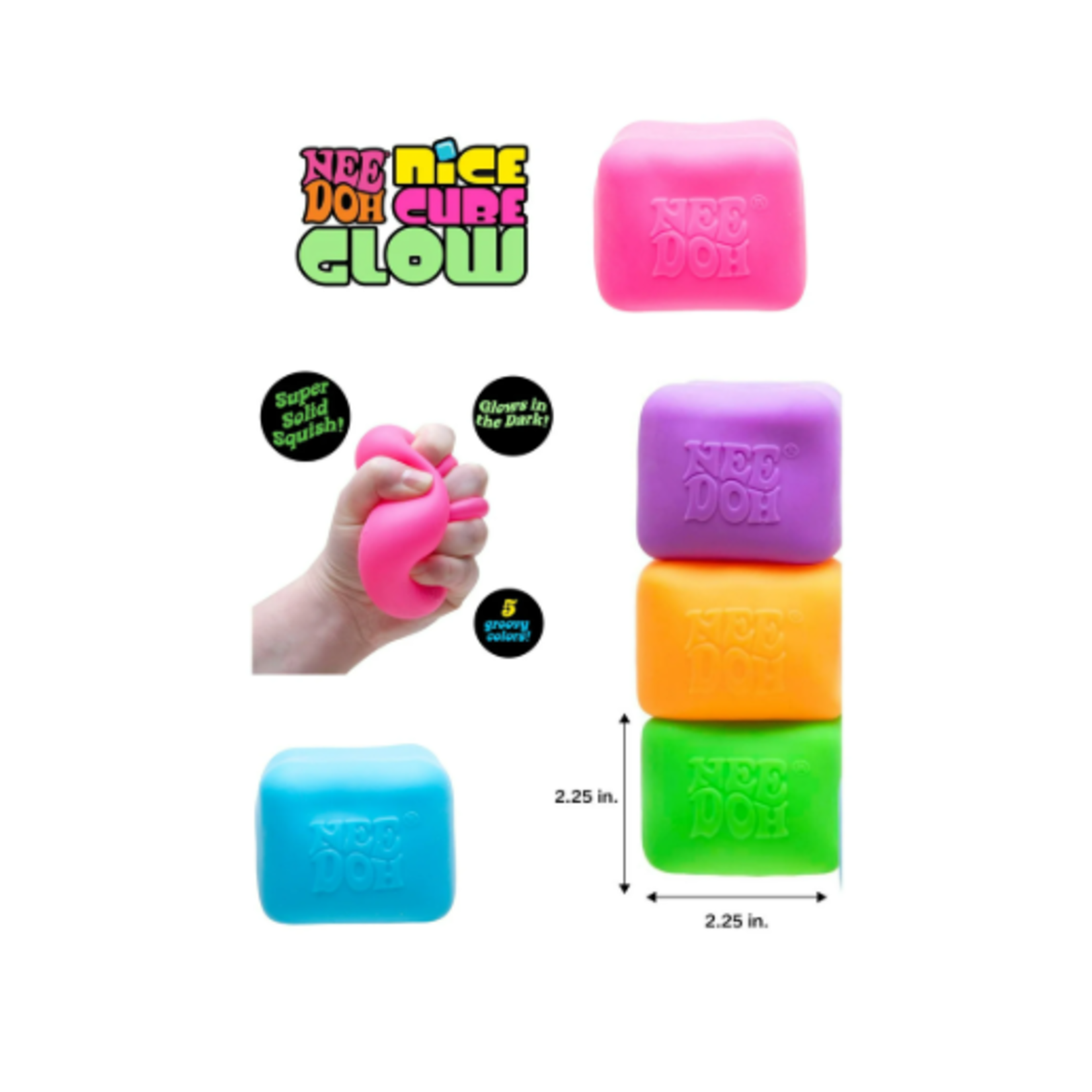 Schylling NeeDoh Nice Cube Glow