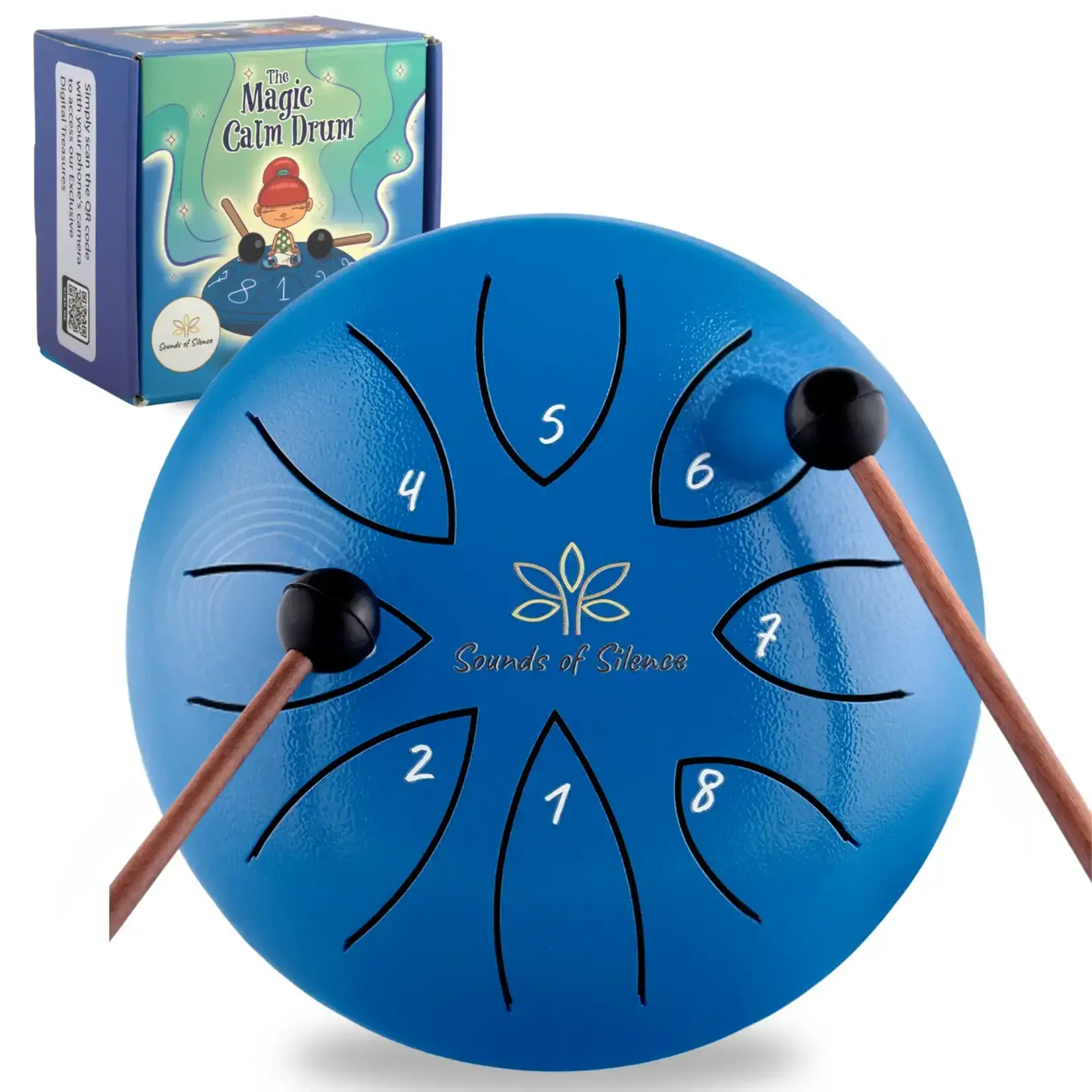 Magic Calm Steel Tongue Drum - Blue