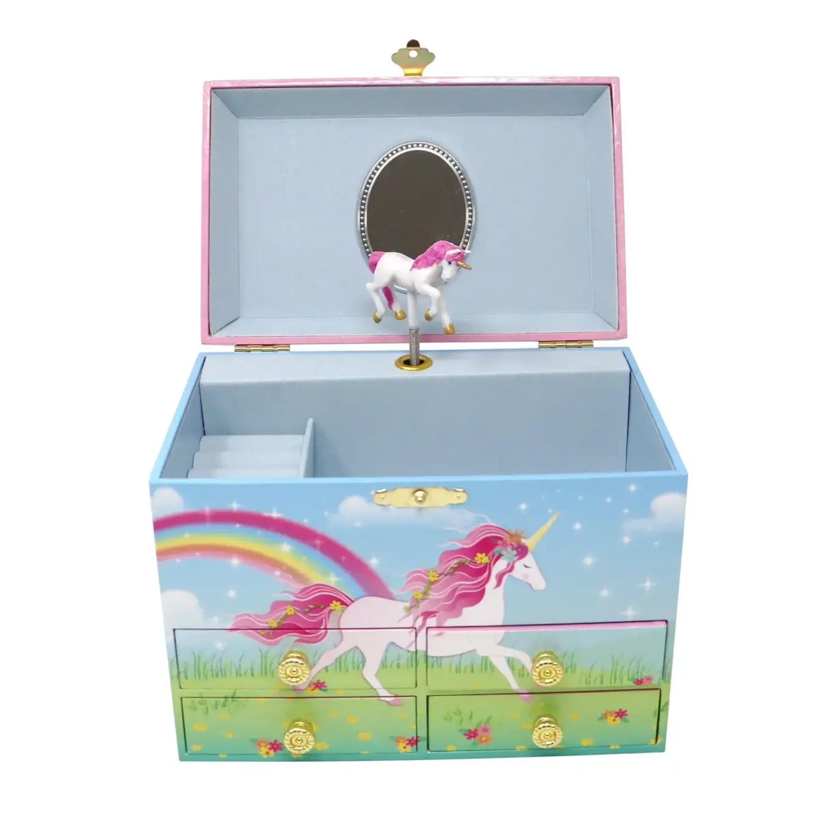 Pink Poppy Stardust Unicorn Musical Jewelry Box - Medium