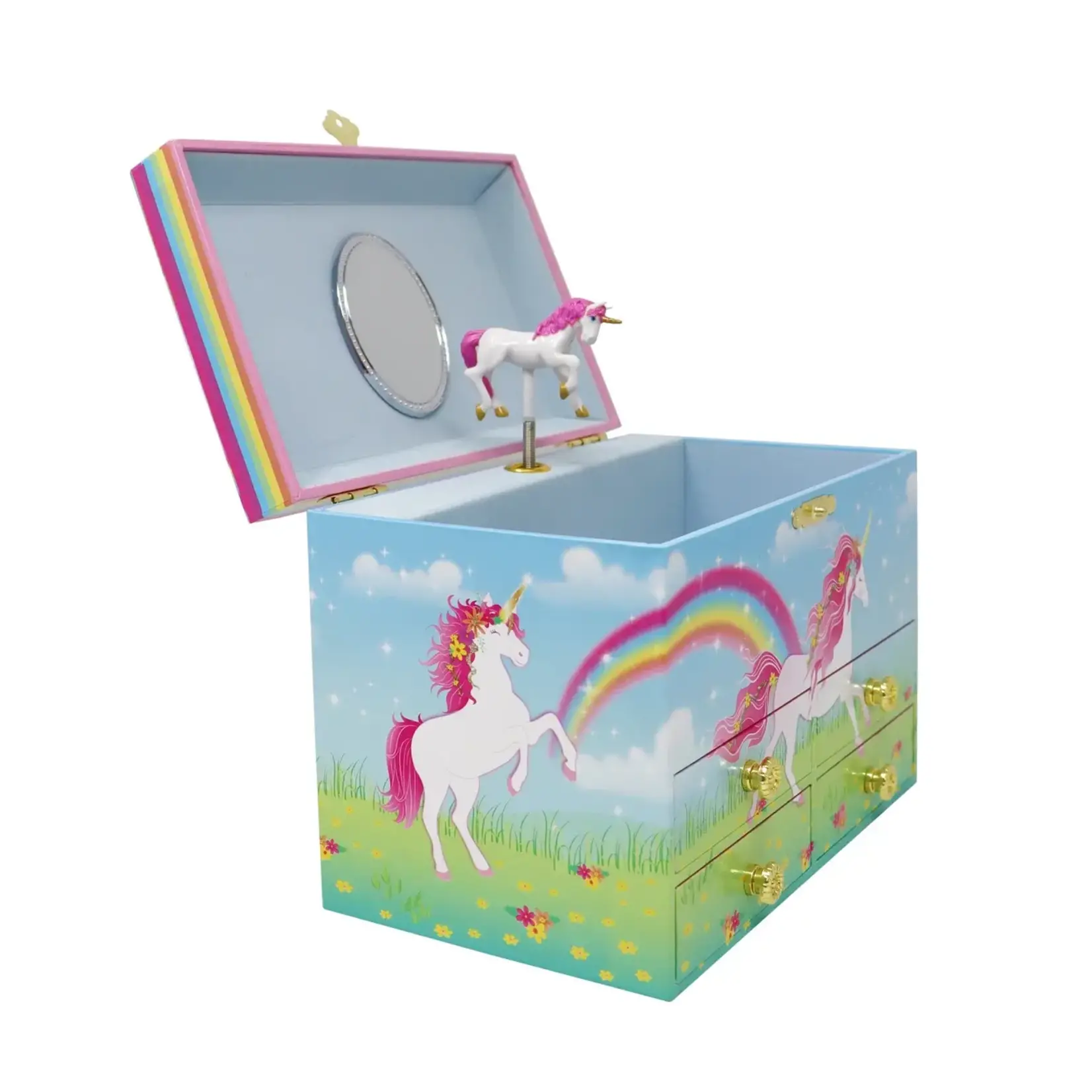 Pink Poppy Stardust Unicorn Musical Jewelry Box - Medium