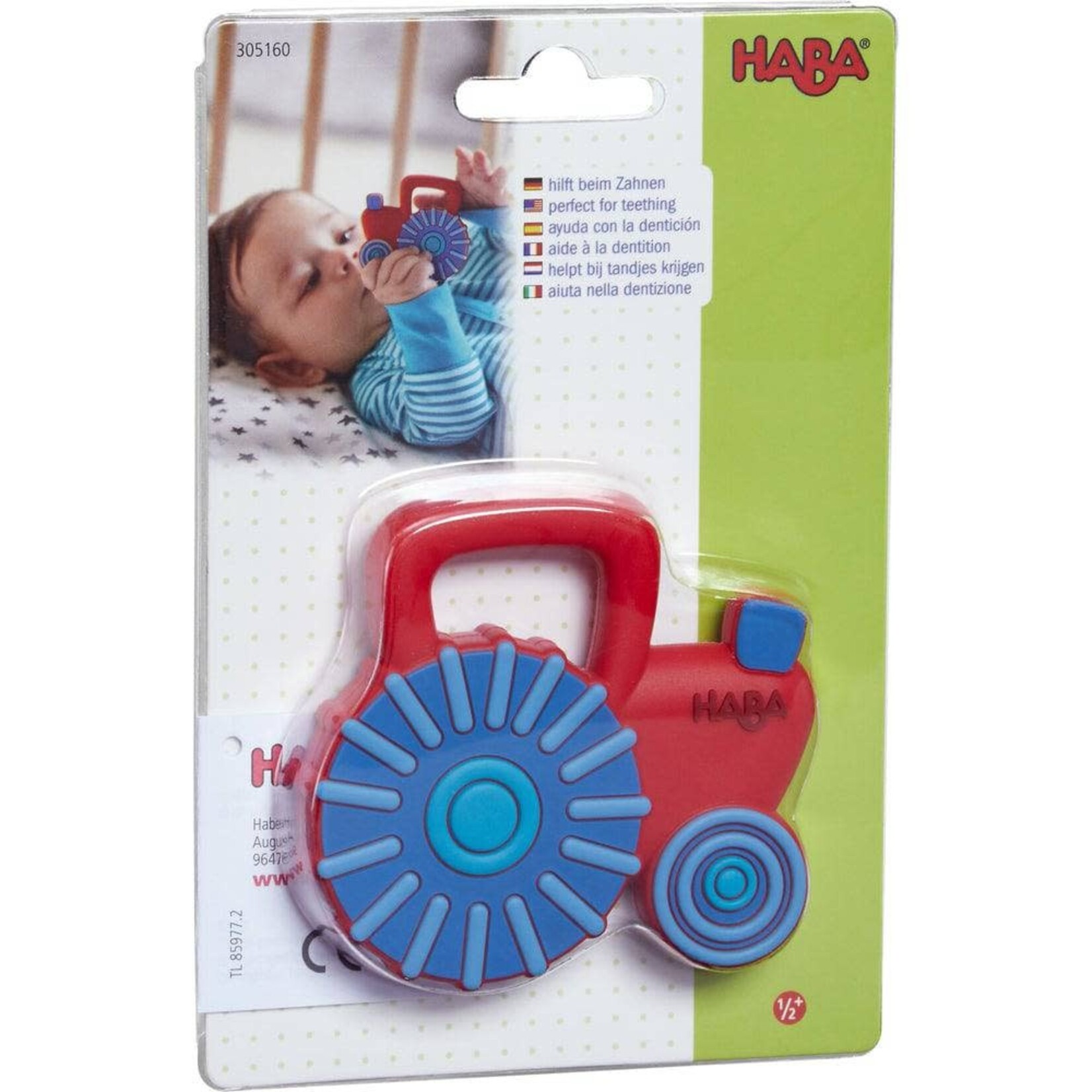 Haba Silicone Teether - Tractor