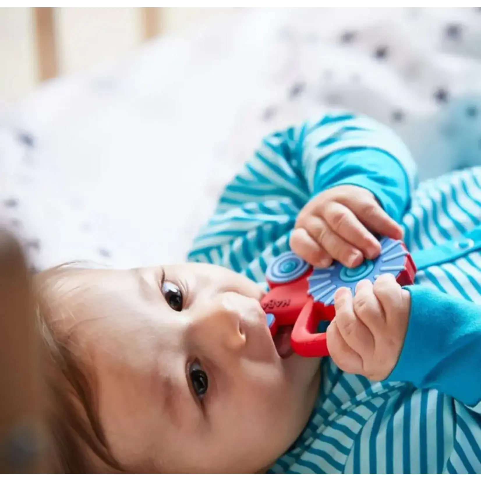 Haba Silicone Teether - Tractor