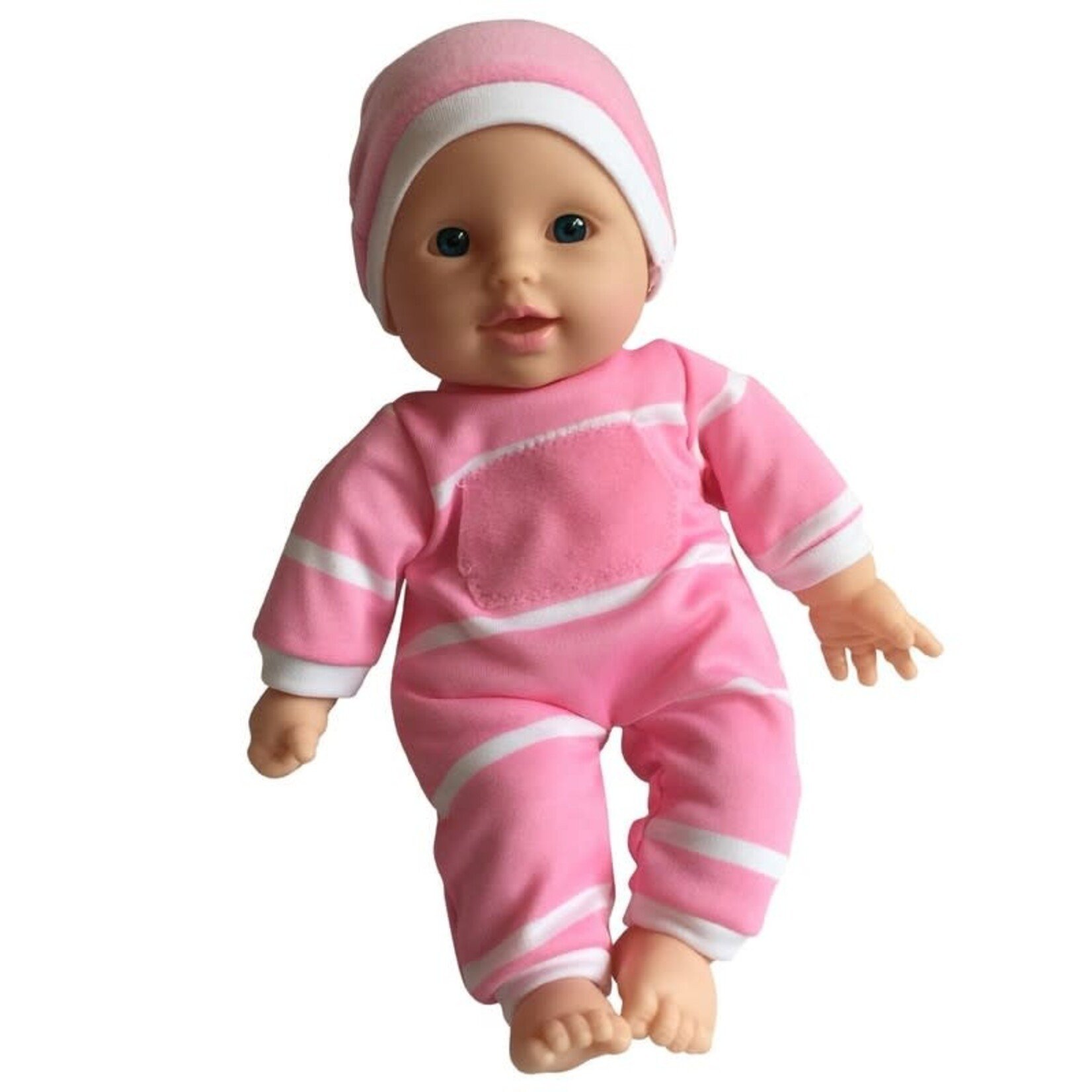 The New York Doll Collection 11" Baby Doll - Pink Striped Girl with Pacifier