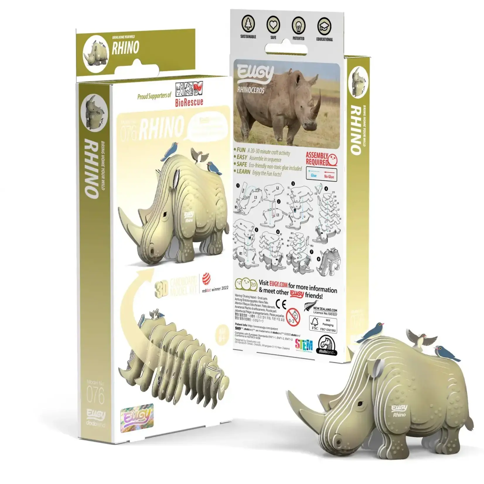 Safari Ltd Eugy - Rhino 3D puzzle
