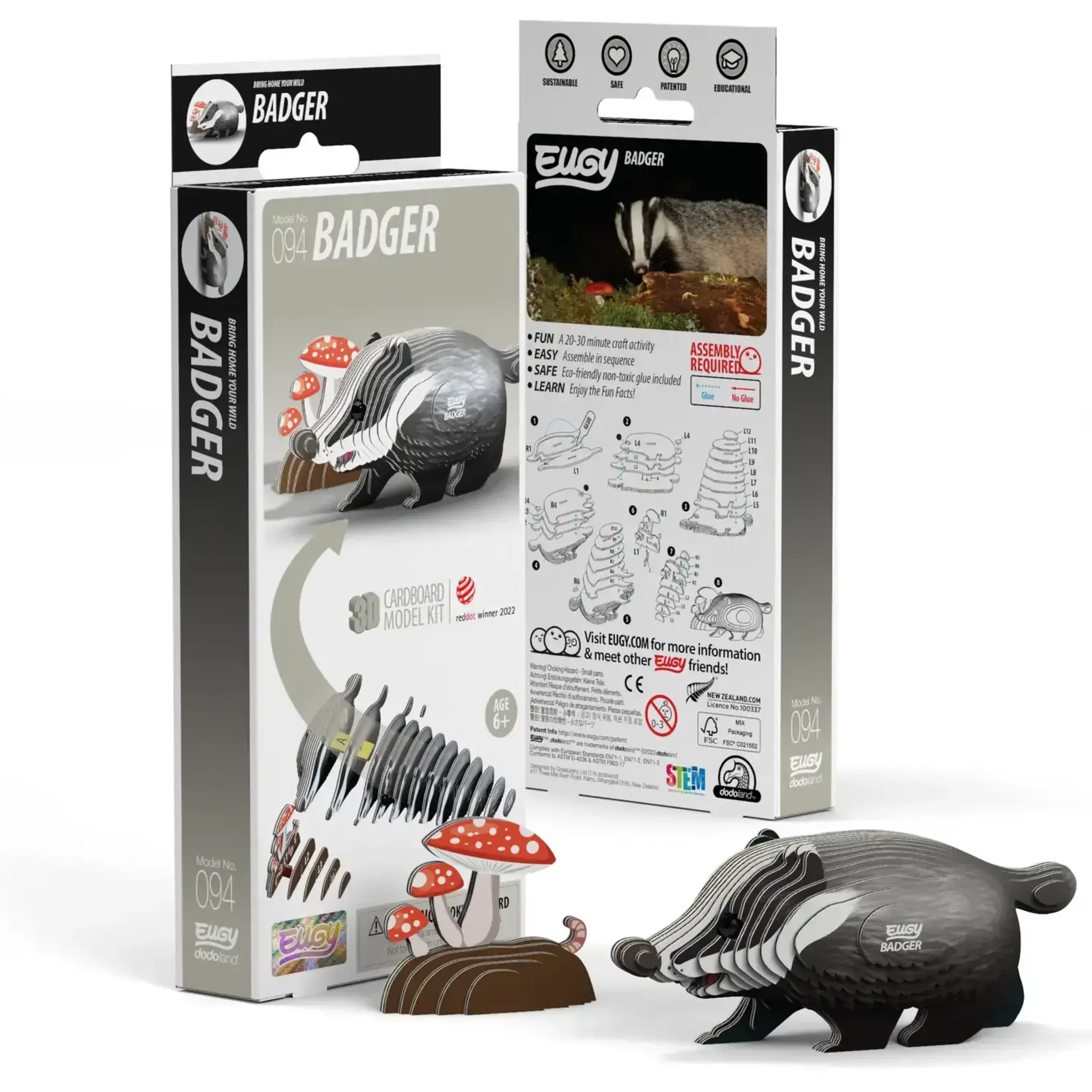 Safari Ltd Eugy - Badger 3D puzzle