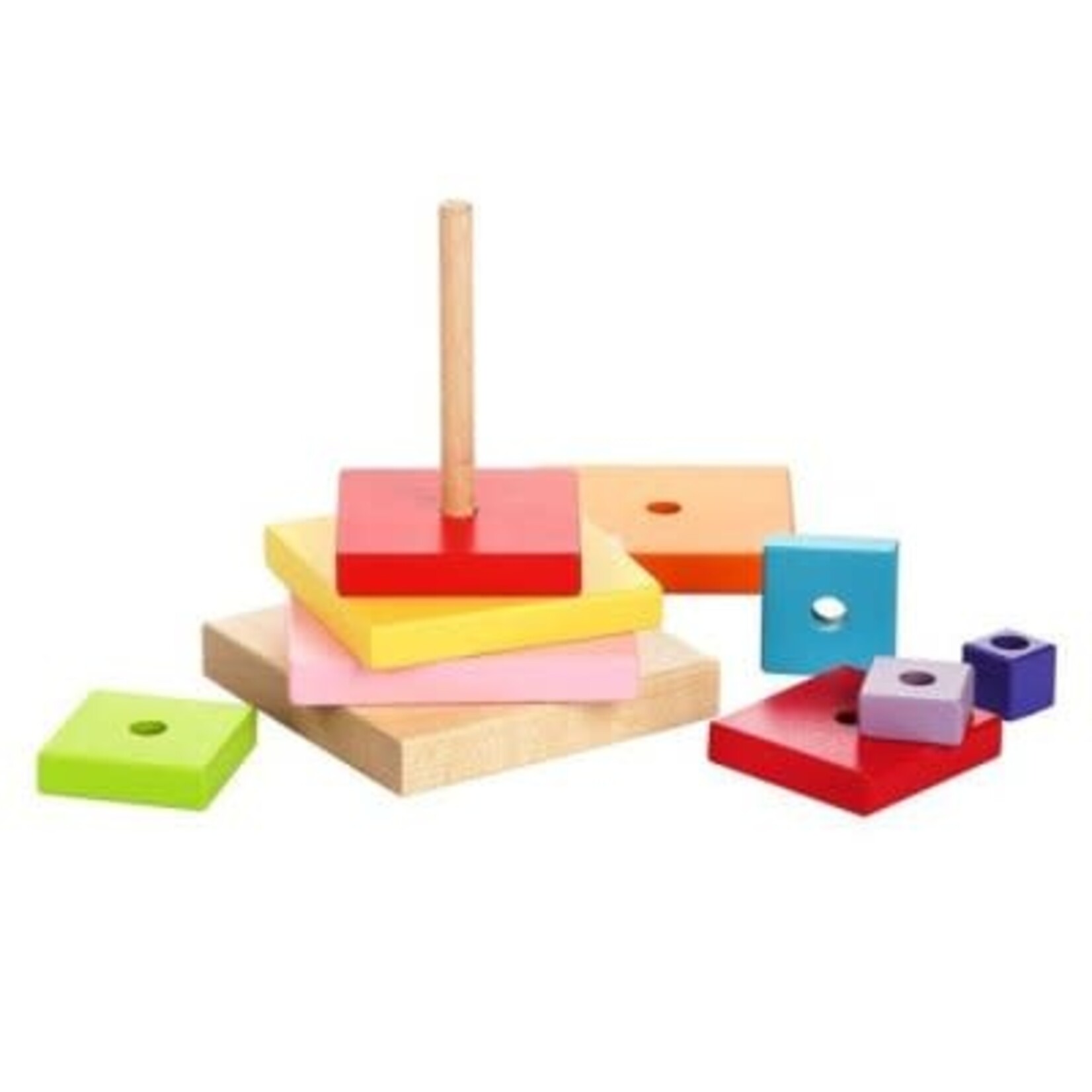 Toysmith Cubika Wooden Pyramid Stacker
